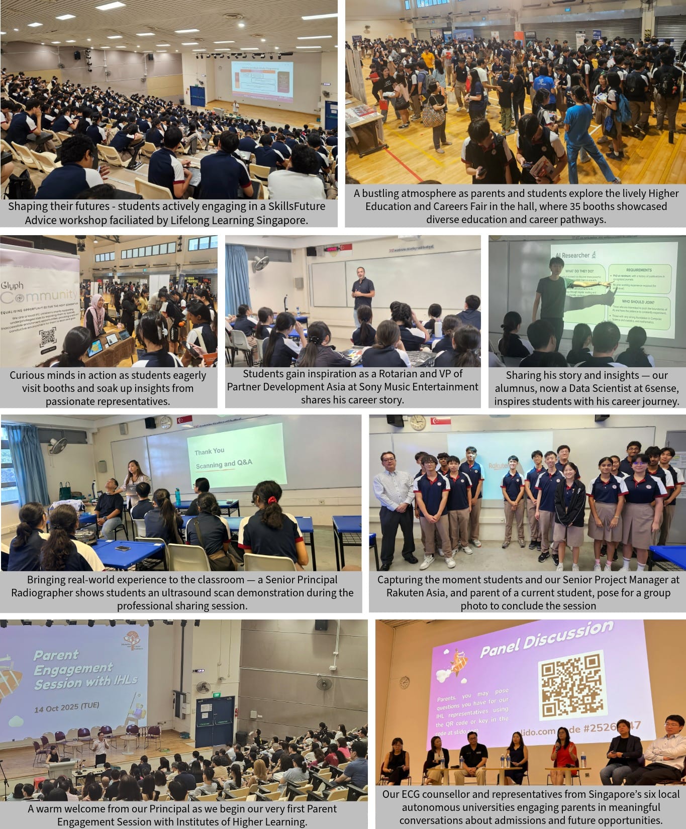 Photos showing JC1 Higher Education and Careers Fest 2025