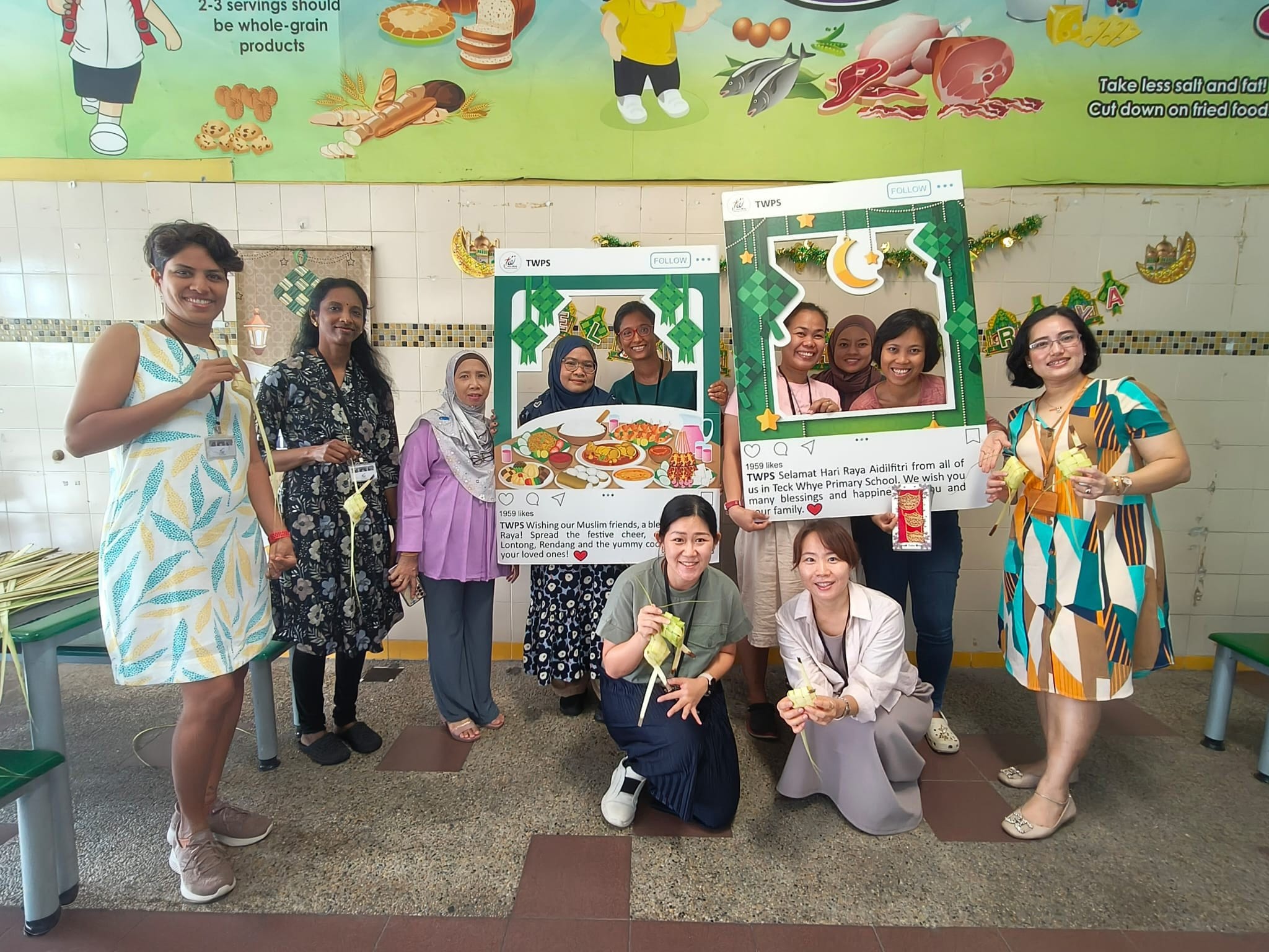 Group photo of Parents Support Group during Hari Raya celebration.