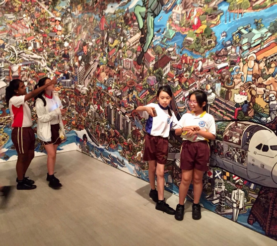 Our pupils spotted the iconic Changi Airport in this detailed and colourful illustration, showcasing Singapore as a vibrant metropolitan city