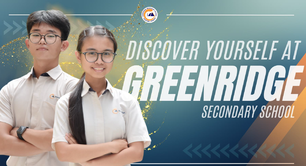Enter a descriptive alt This slide promotes Greenridge Secondary School as a place where students can discover their strengths, develop their potential, and grow into confident learners, compassionate leaders, and ethical innovators.text.