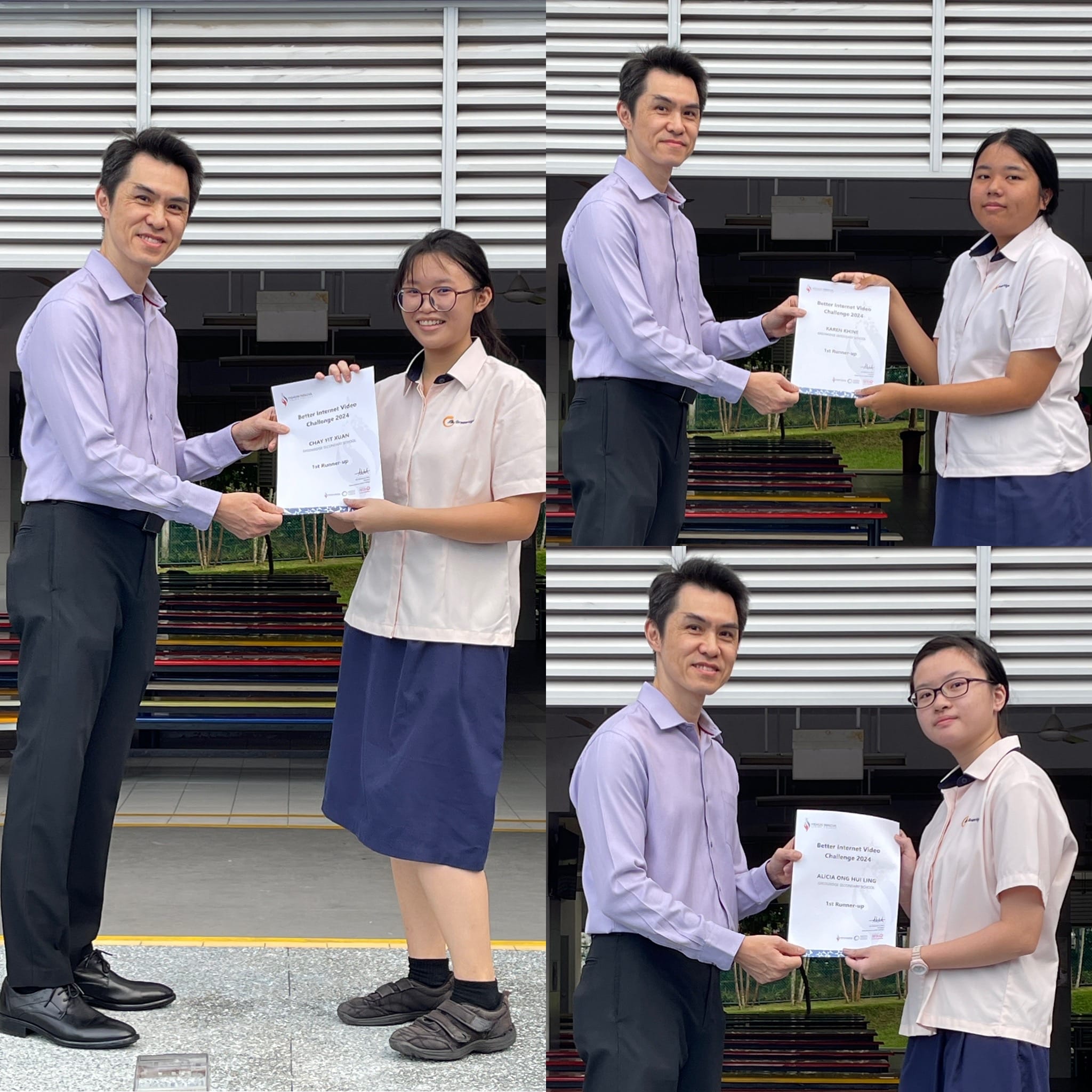 GSS Infocomm and Media Production Club is proud to share that one of our teams have clinched First Runner-up in the Better Internet Video Challenge 2024 organised by the Centre of Excellence for Digital Literacies, Media Literacy Council and Yishun Innova Junior College. The Better Internet Video Challenge 2024 is part of a nationwide effort to encourage students to advocate for a positive online space.