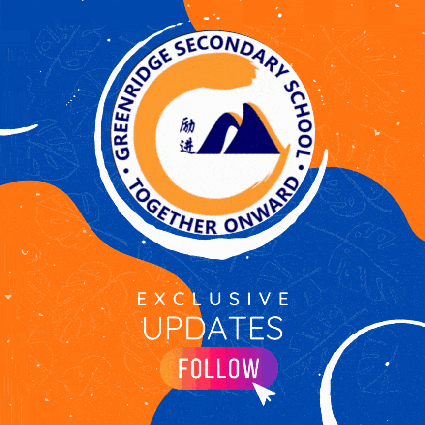 This slide highlights Greenridge Secondary School’s official Instagram account, which shares updates on student achievements, co-curricular activities, academic programmes, and school events with the wider school community.