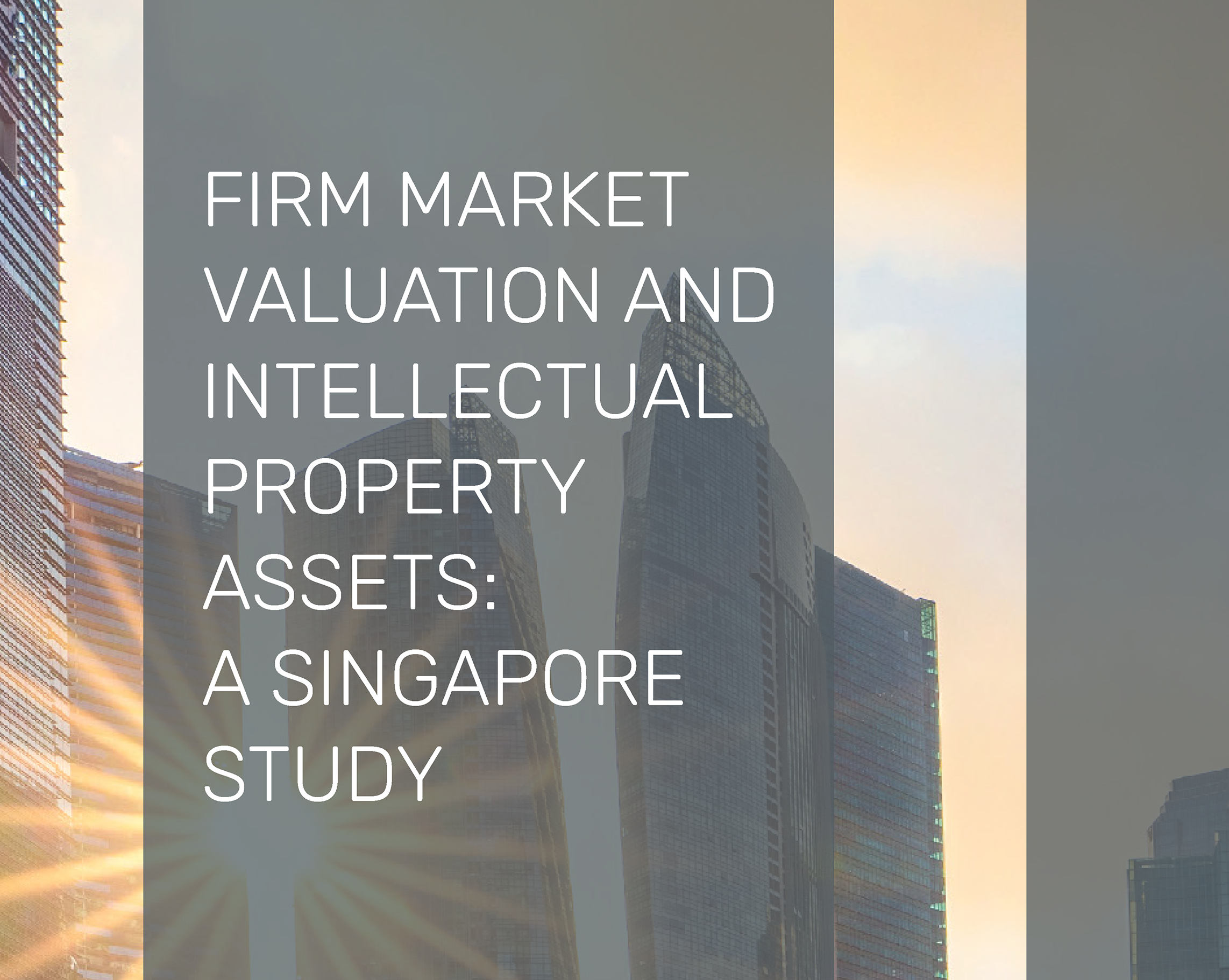 Modern cityscape of Singapore’s Marina Bay financial district at sunset.