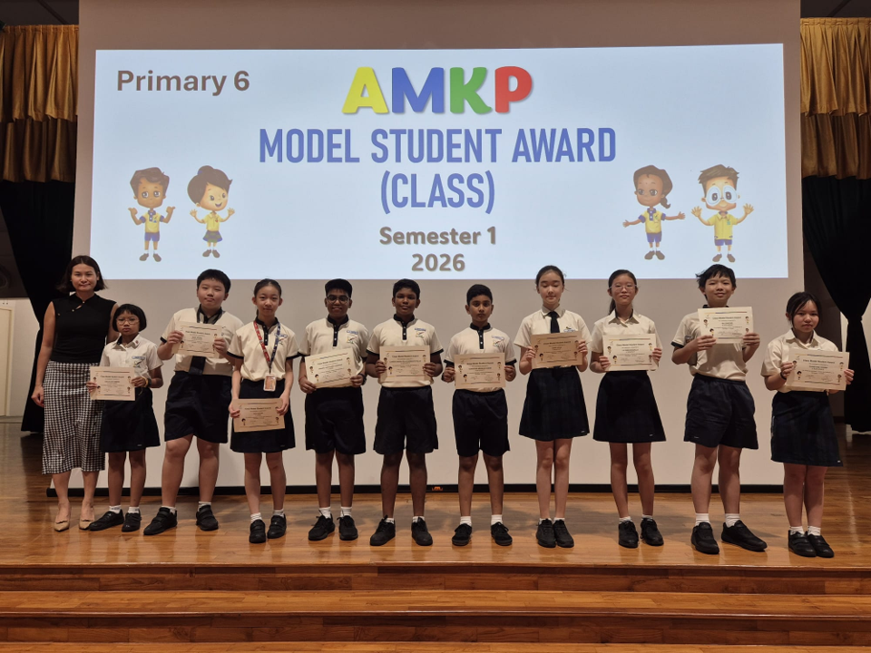 Photo of Model Student Award (MSA) for Primary 6