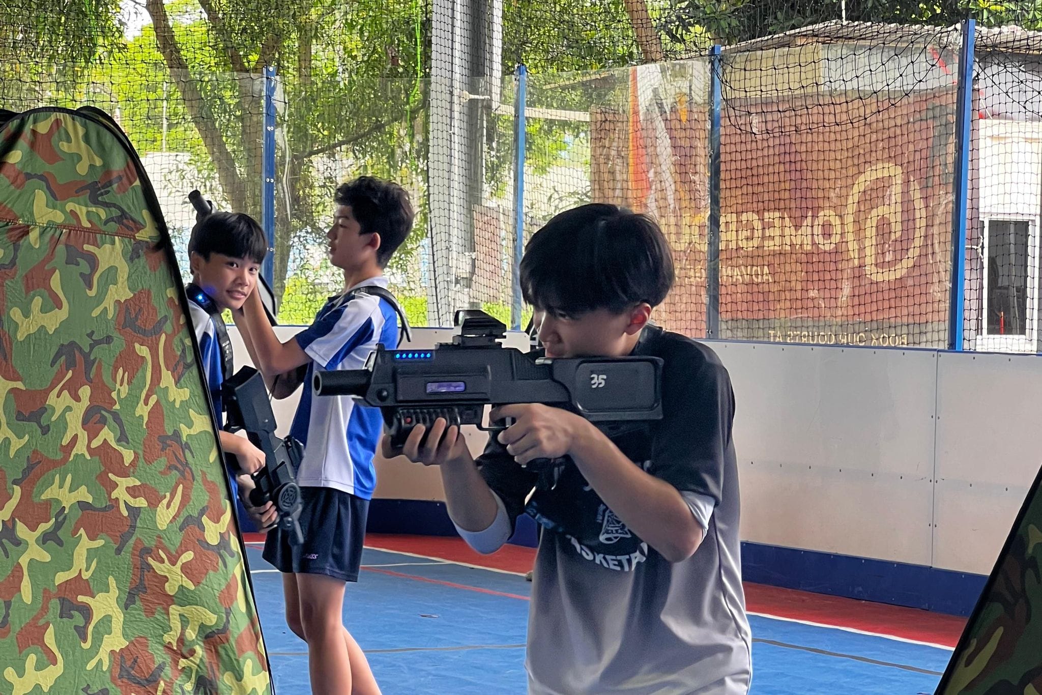 Taking teamwork off the court - Basketball boys enjoyed some thrilling laser tag action on CCA Day 2024