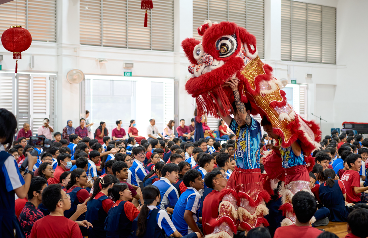 The Lion Dance performance captivated the audience, setting the festive tone for the celebration.