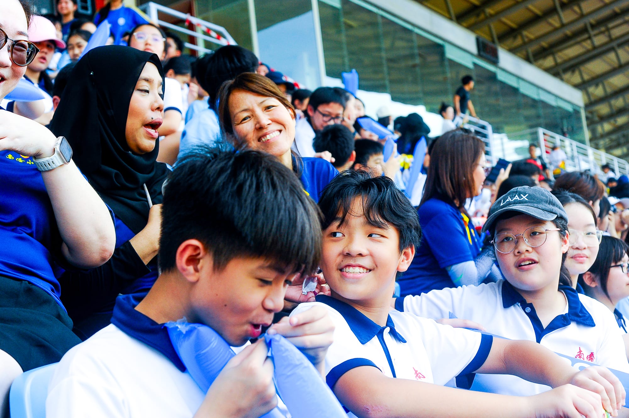 Students spectators at the Sports Meet