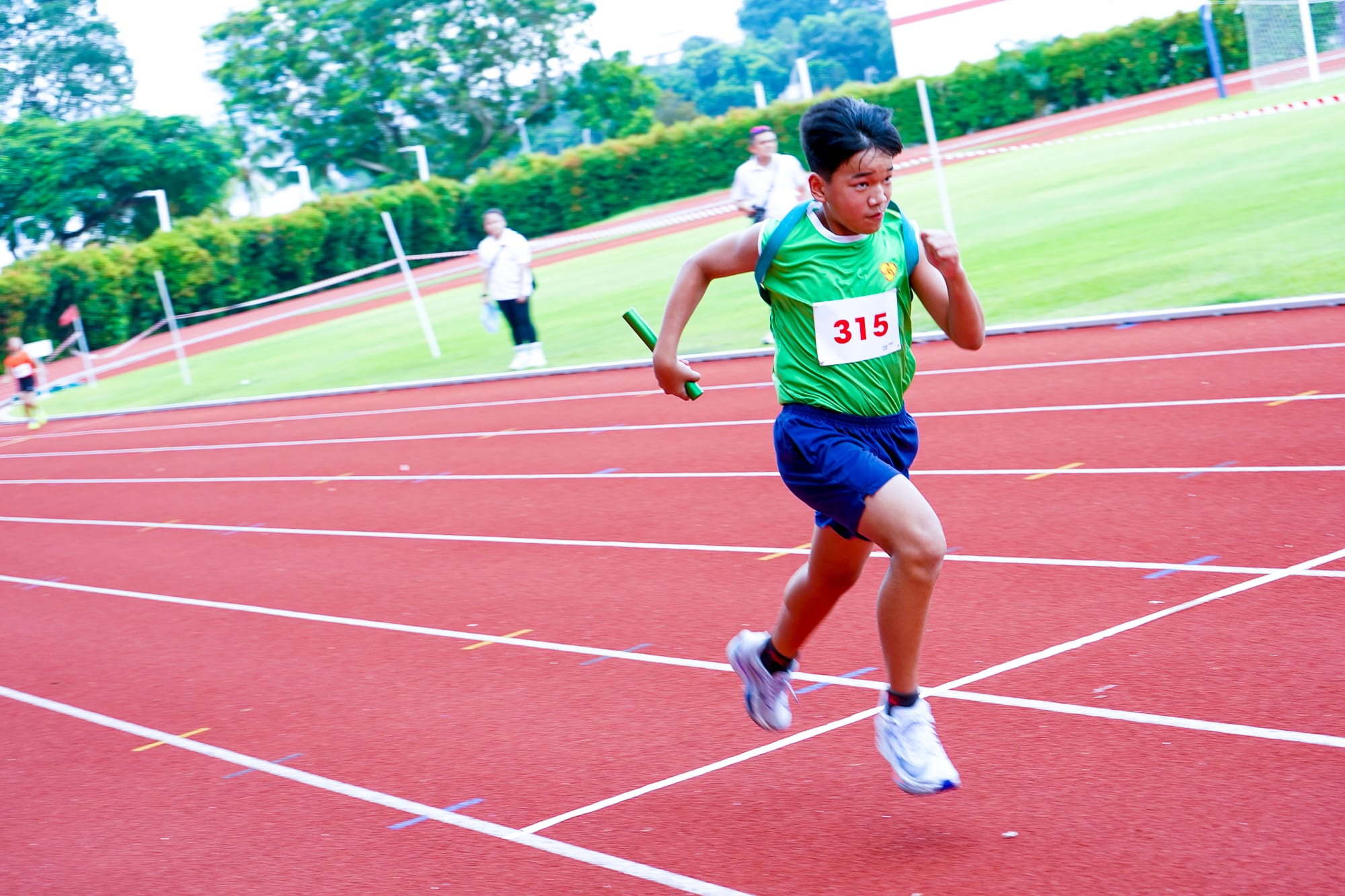 student running