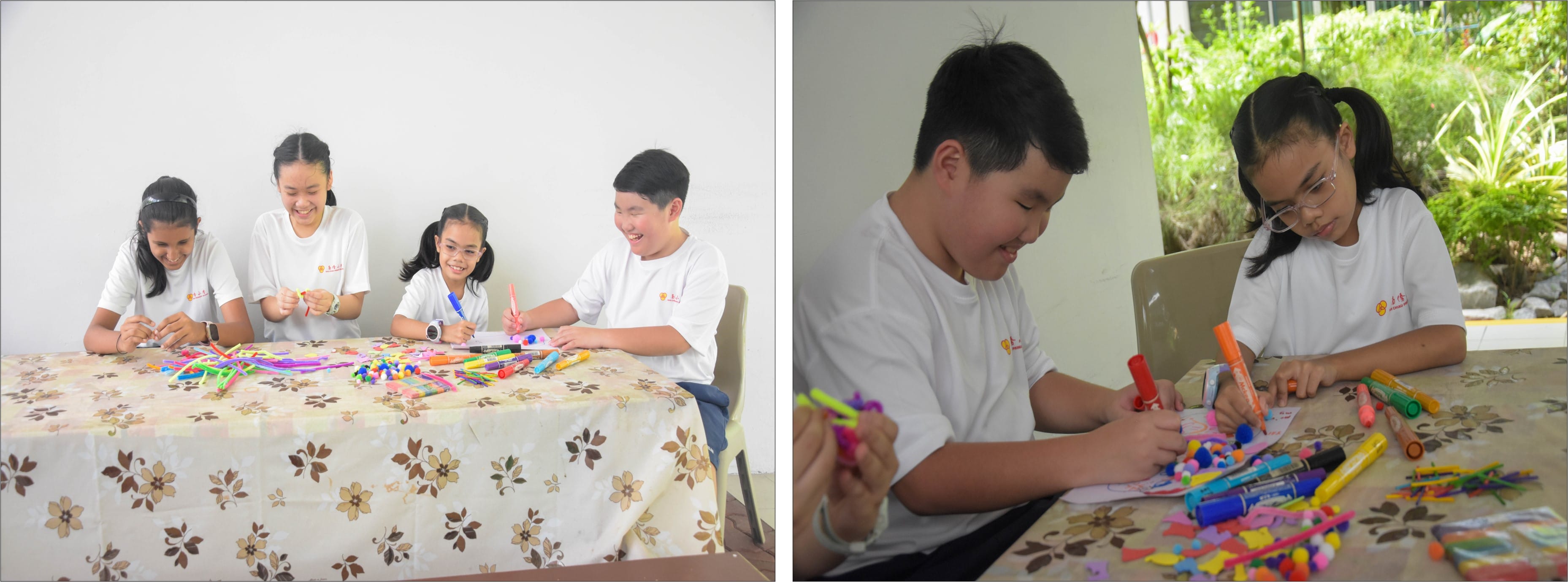 Art club students in action.