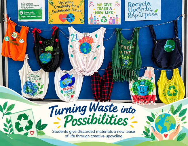 Students give discarded materials a new lease of life through creative upcycling