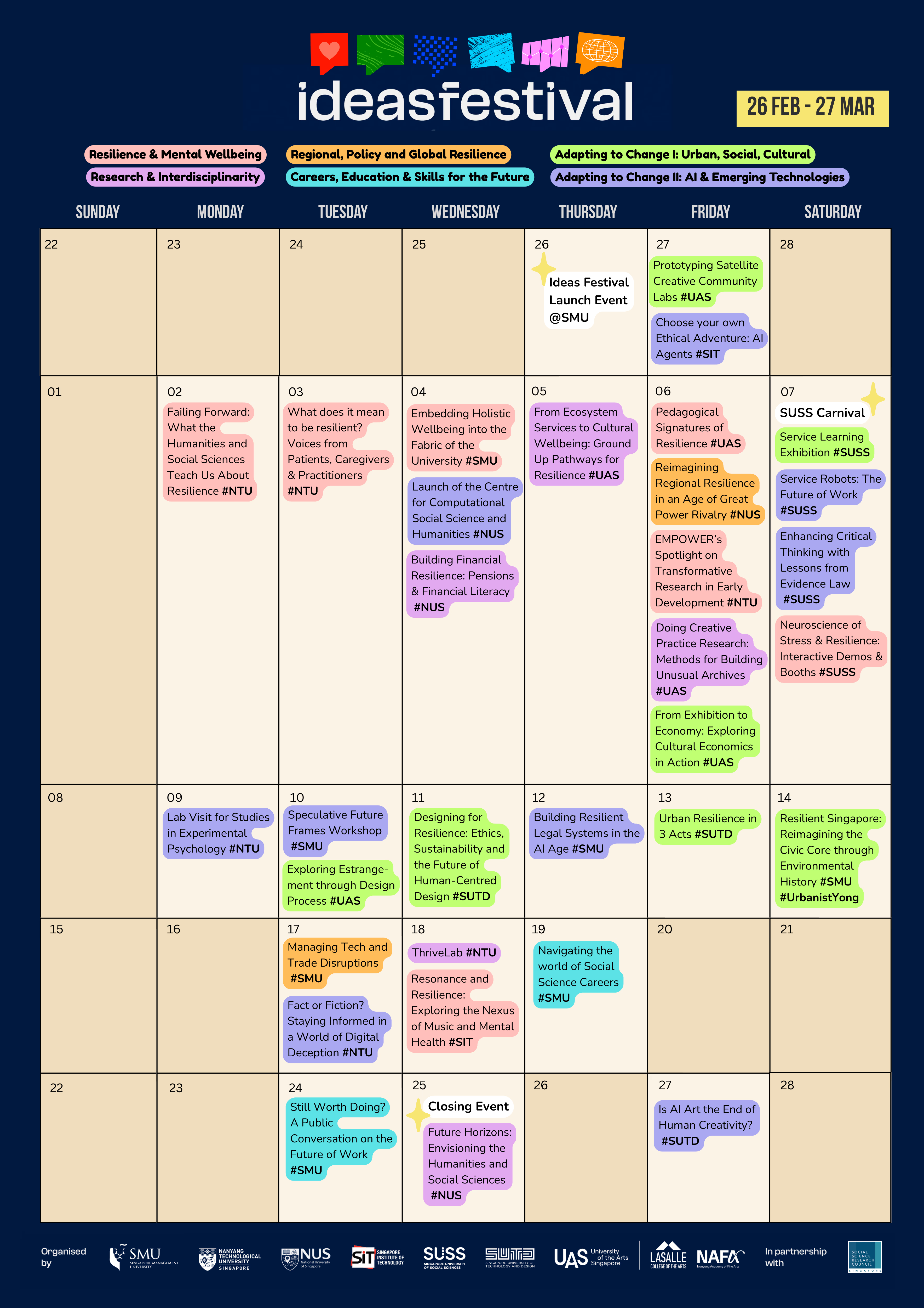 An image of the ideas festival calendar