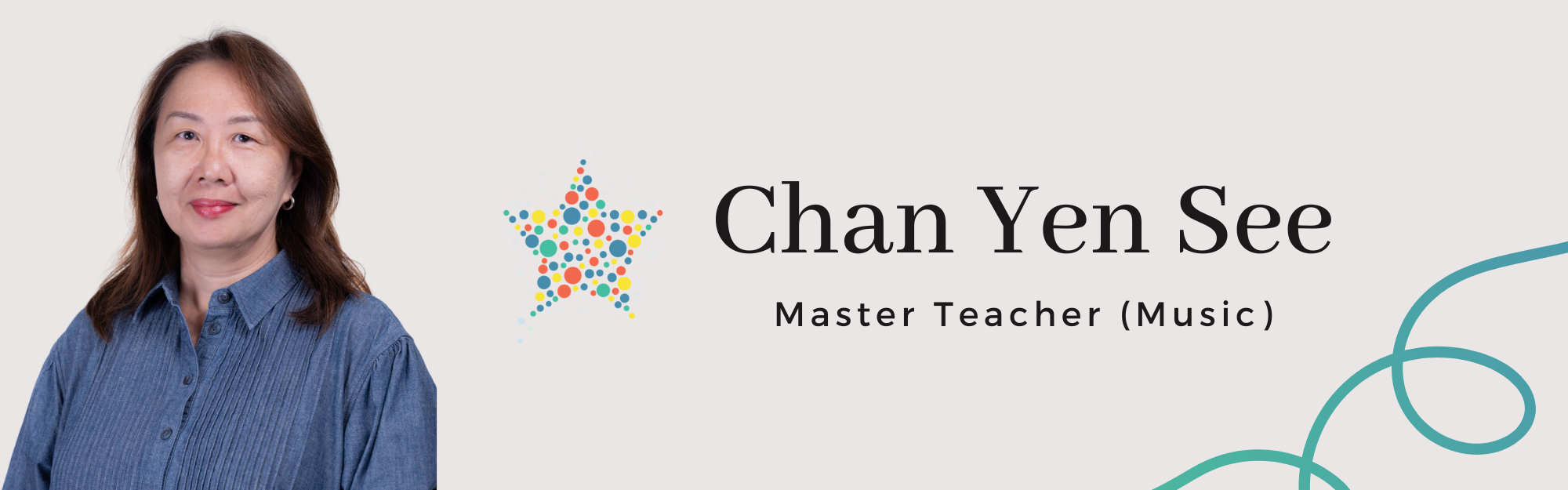Profile banner of Li Yen See, Master Music (Music), with her photo and STAR's official logo.