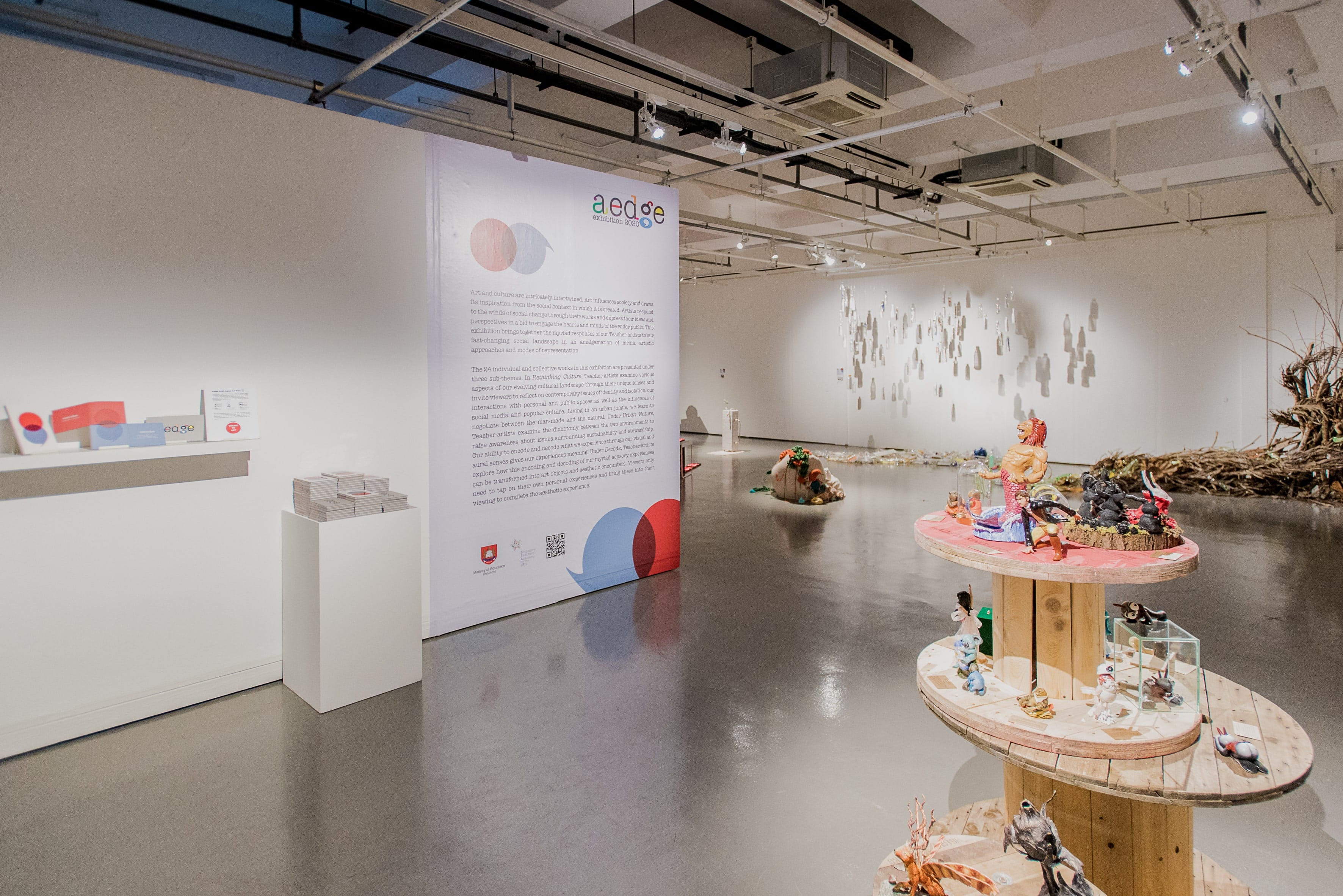 A glimpse into 'a;edge 2020', an art exhibition showcasing a collection of artworks that explore creative expression.