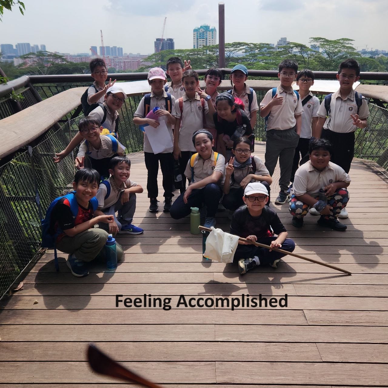 A group of P5s feeling accomplished after the hike