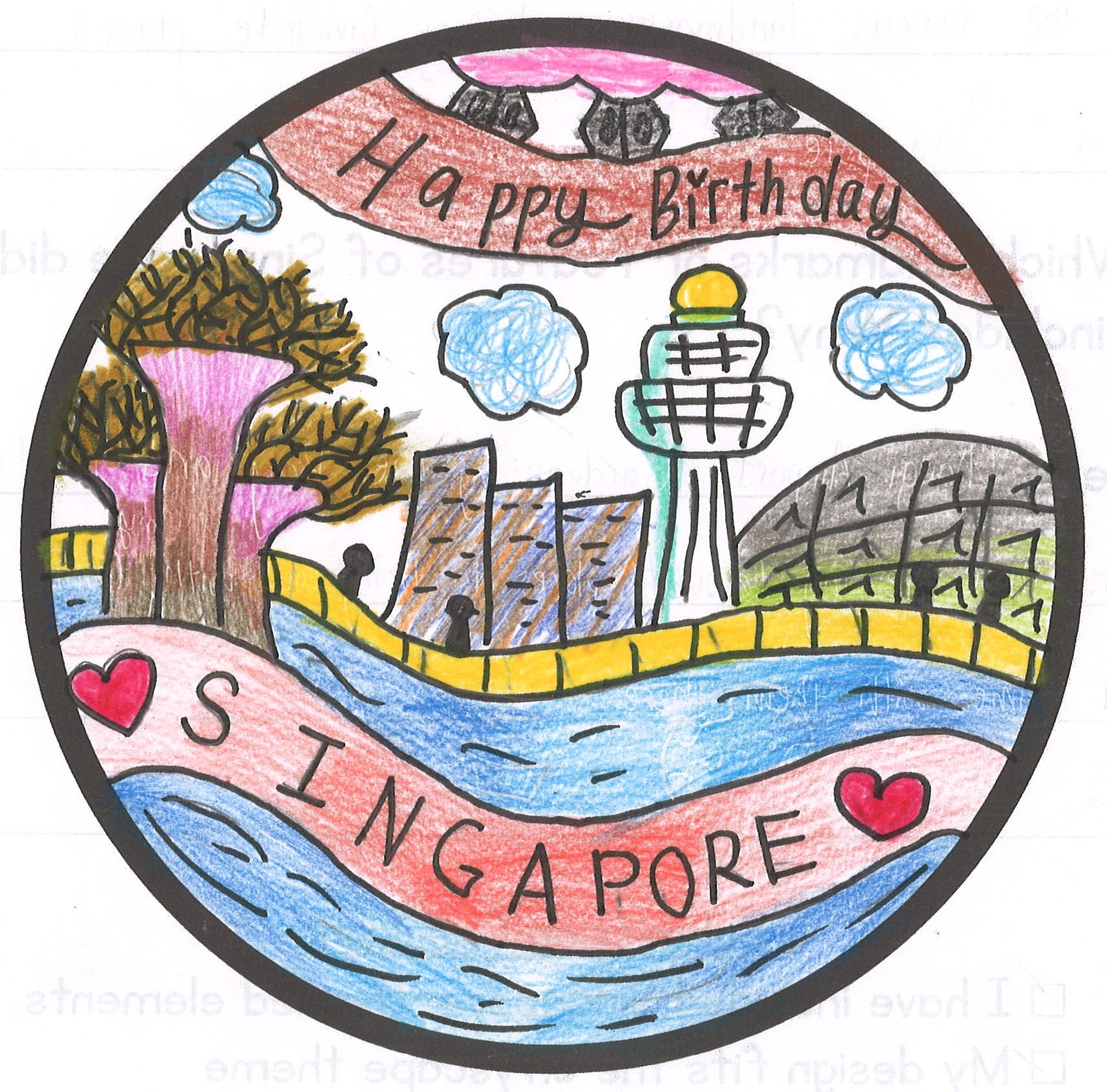 Singapore cityscape design contest shortlisted piece.