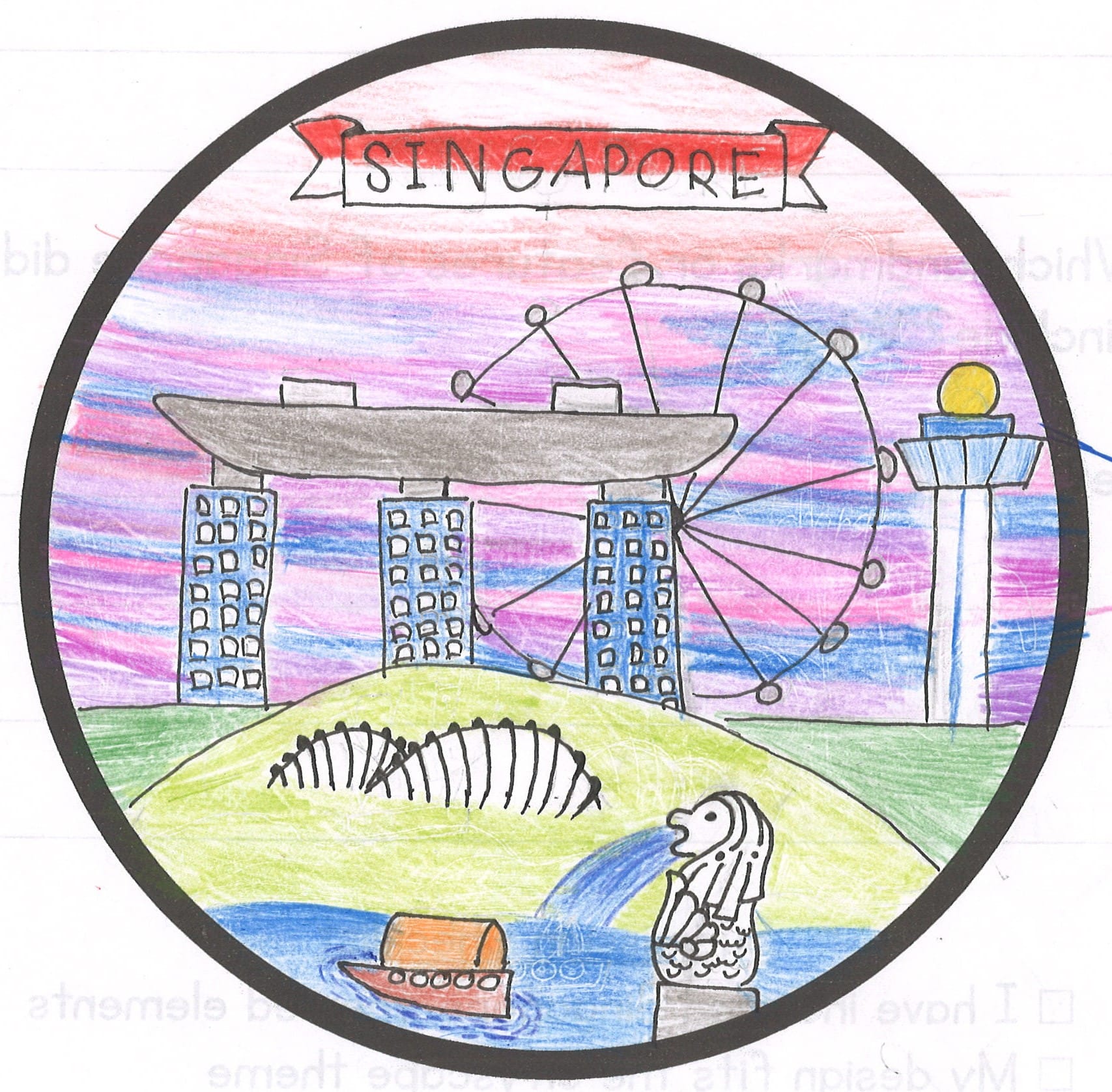 Singapore cityscape design contest shortlisted piece.