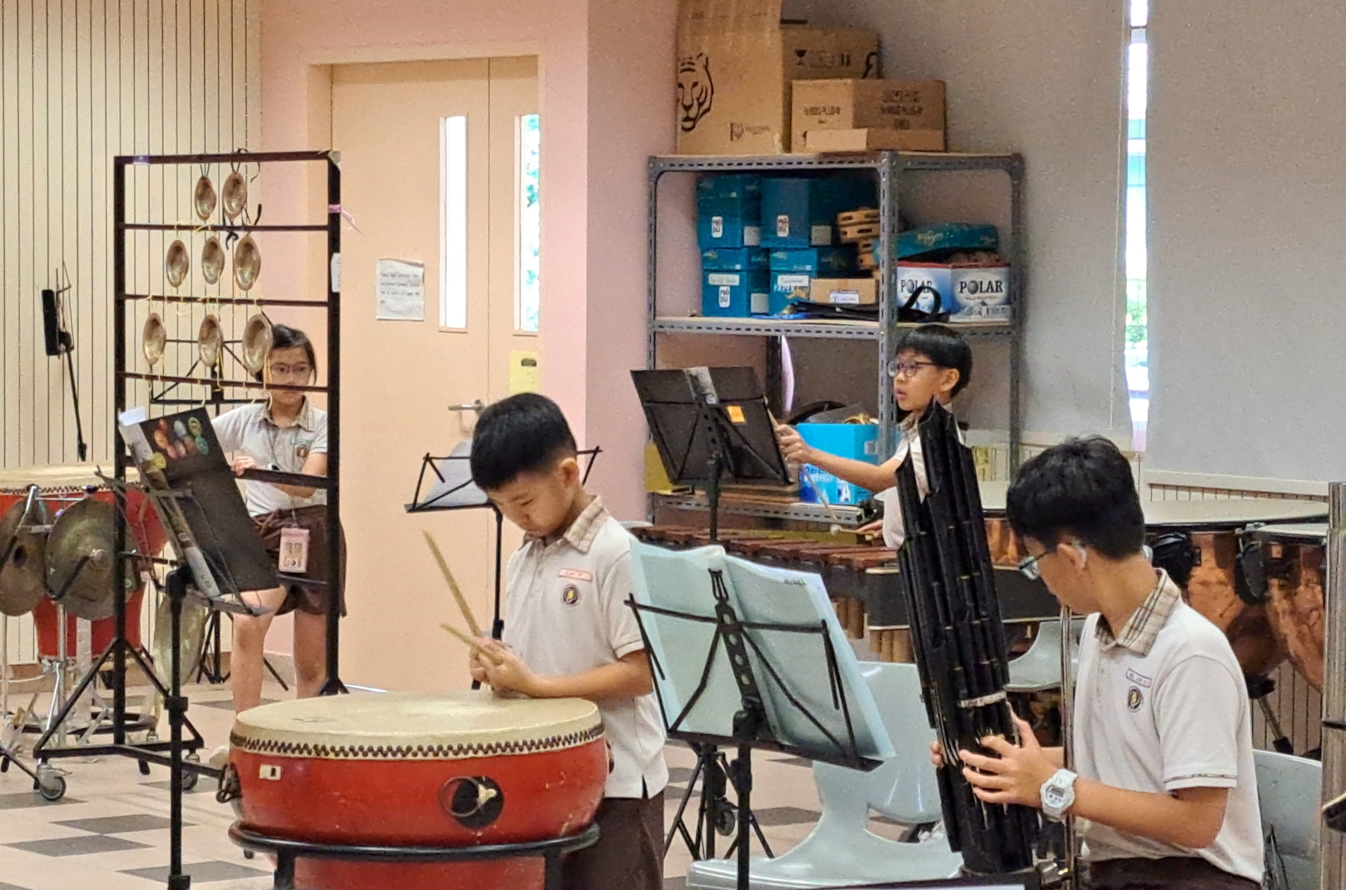 Chinese Orchestra members practicing