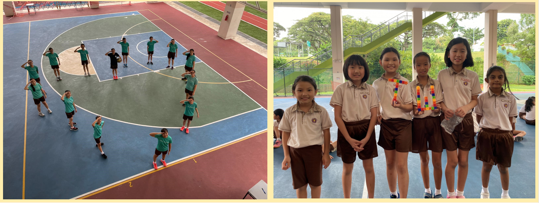 Netball girls practicing