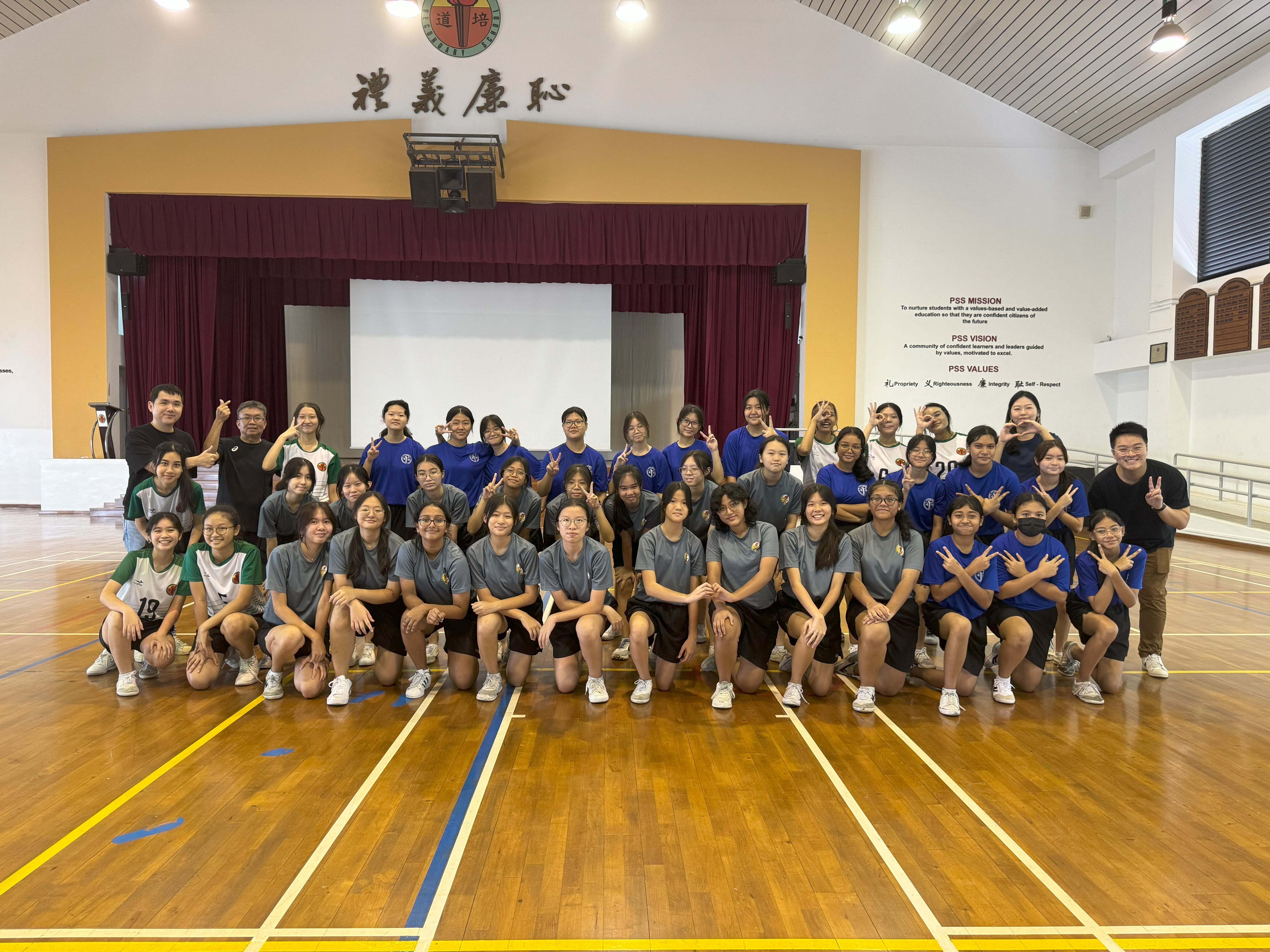 PSS Volleyball Girls team at a family or community event