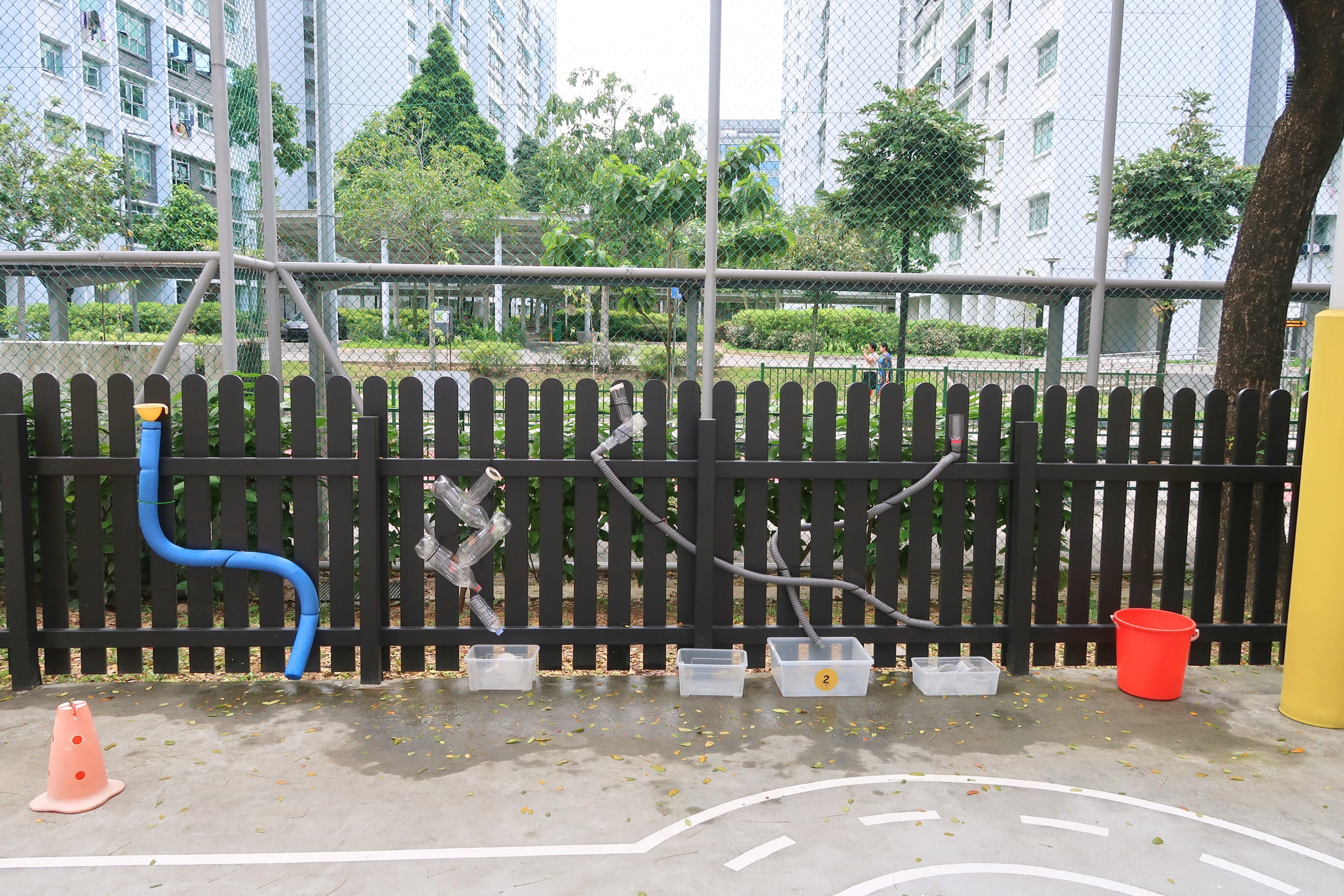 Our water play area where children get to be involved in sensory exploration, collaborative play and joyful learning.