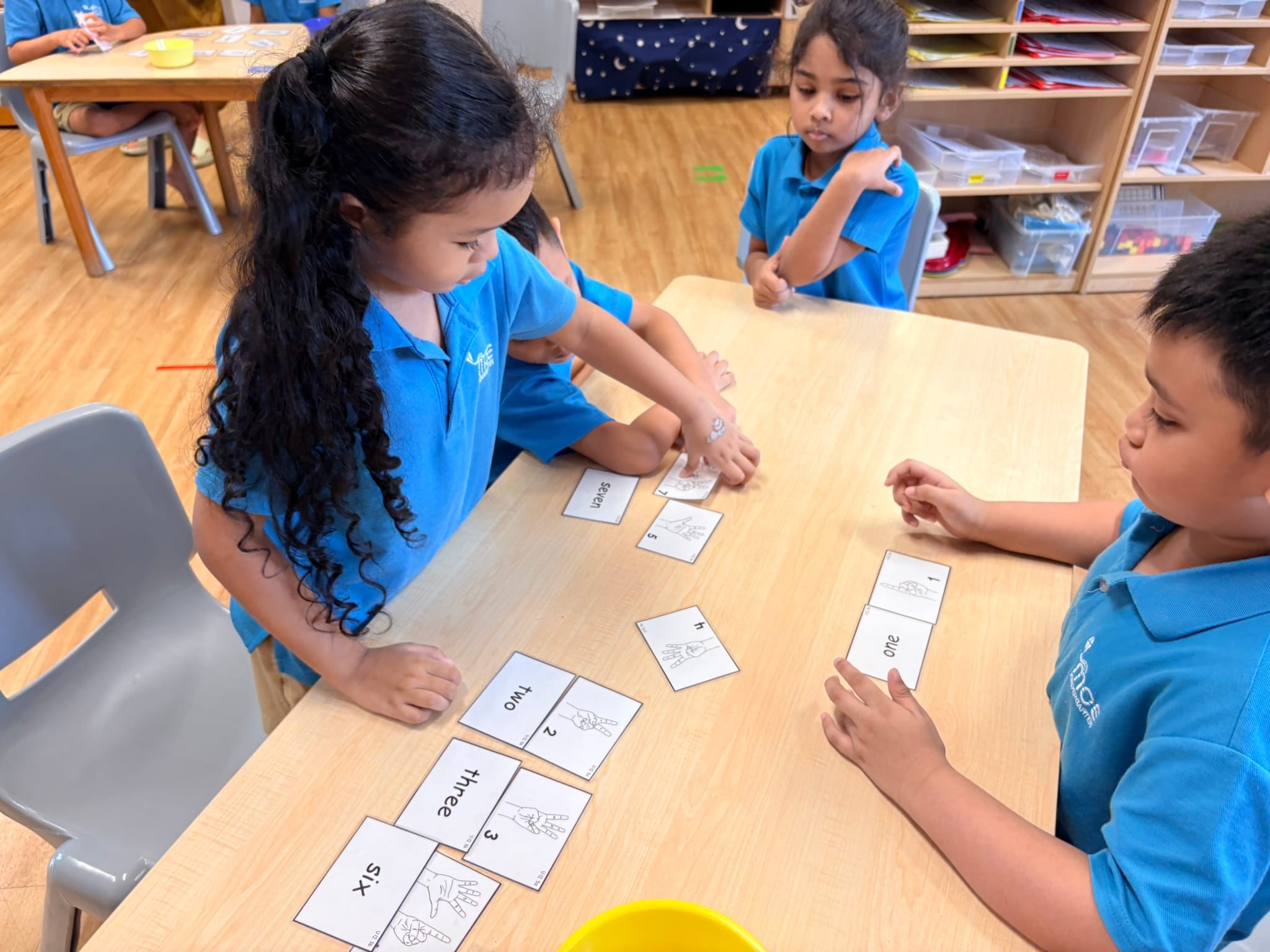 children doing a vocabulary activity together