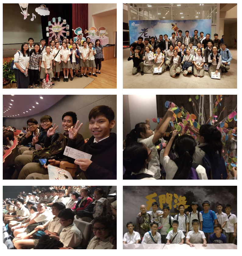 Six photos showing our students during various Learning Journeys.