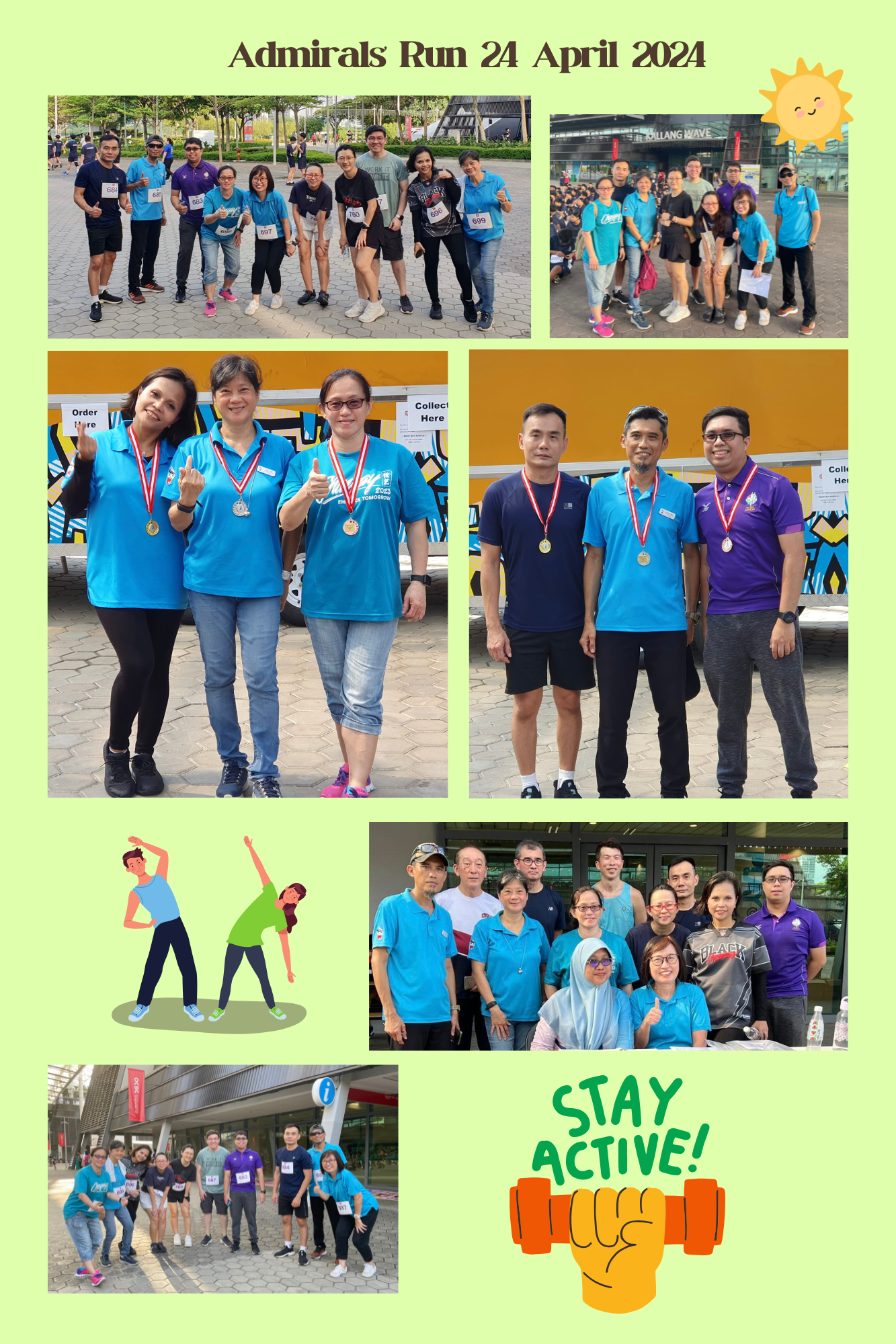 Collage of PSG group photos from Admirals Run
