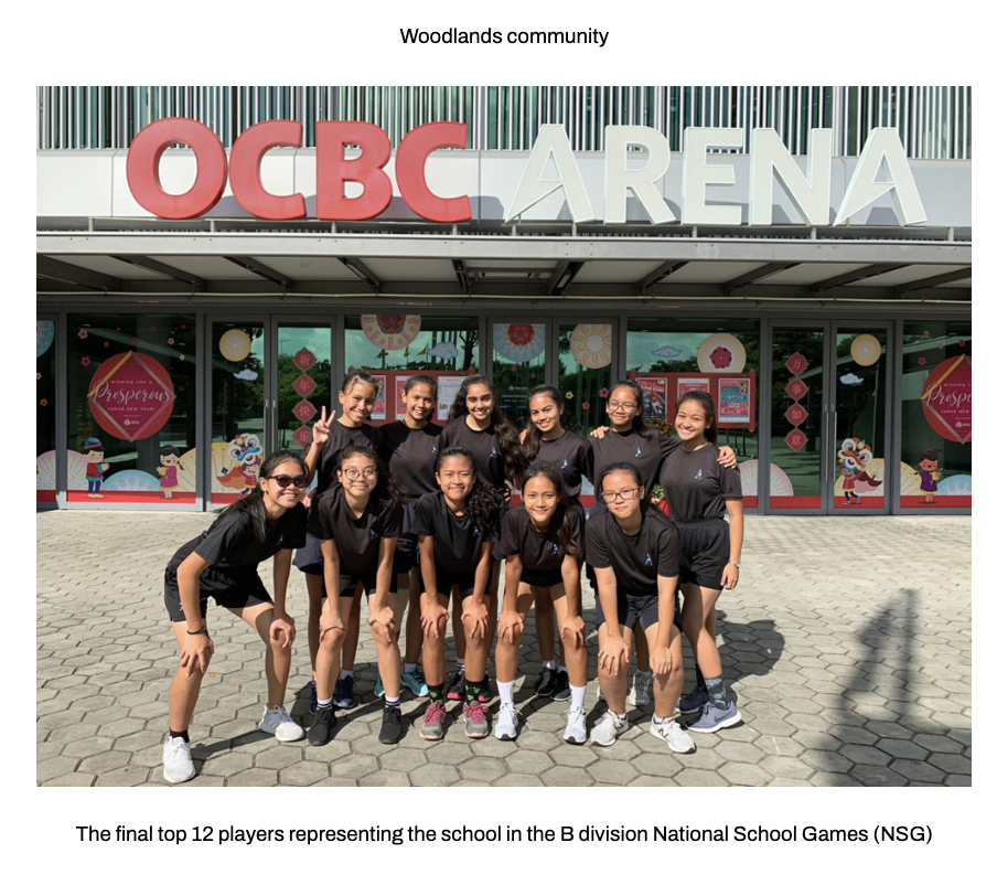 The final top 12 players representing the school in the B division National School Games (NSG)