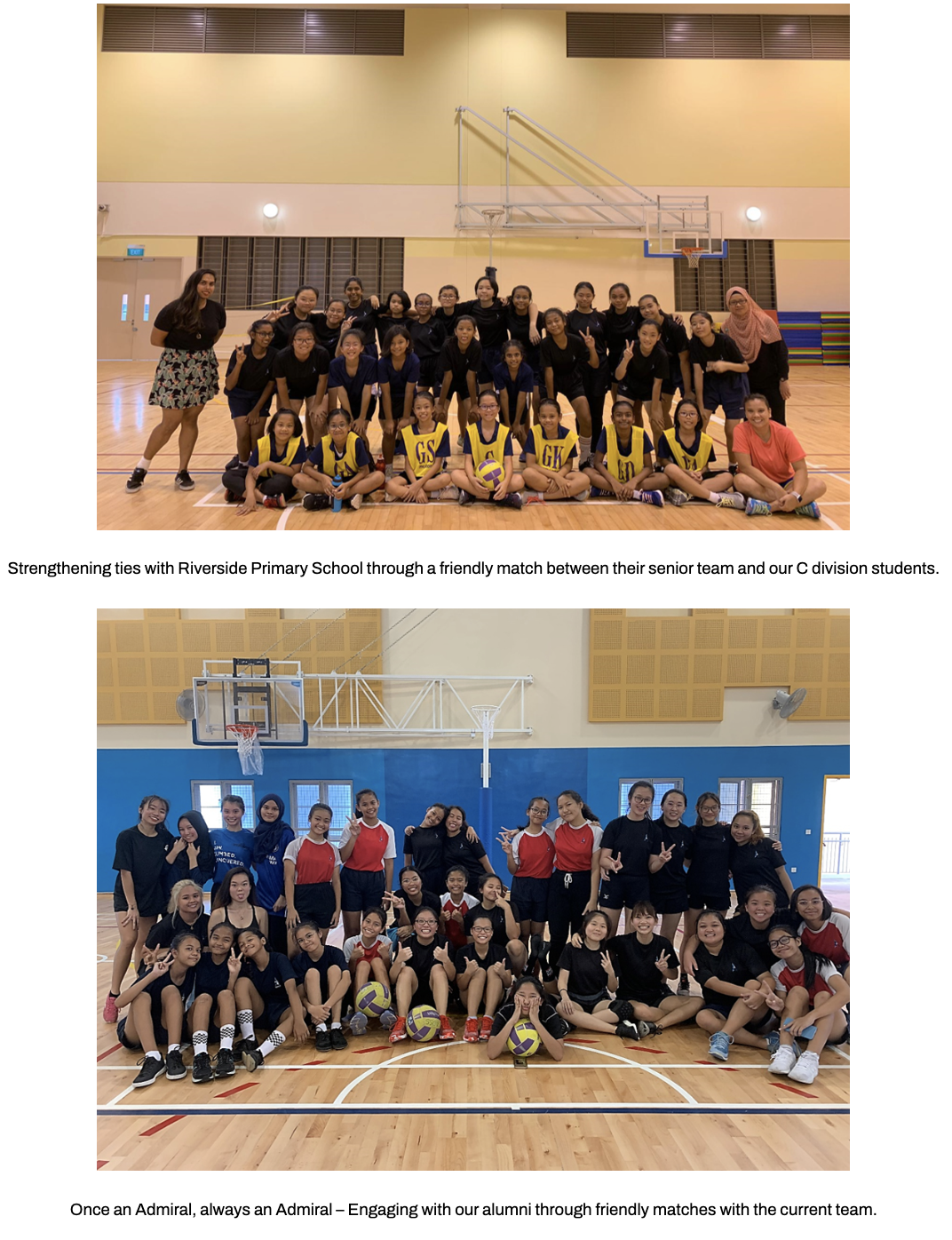 Engaging with annual friendly matches