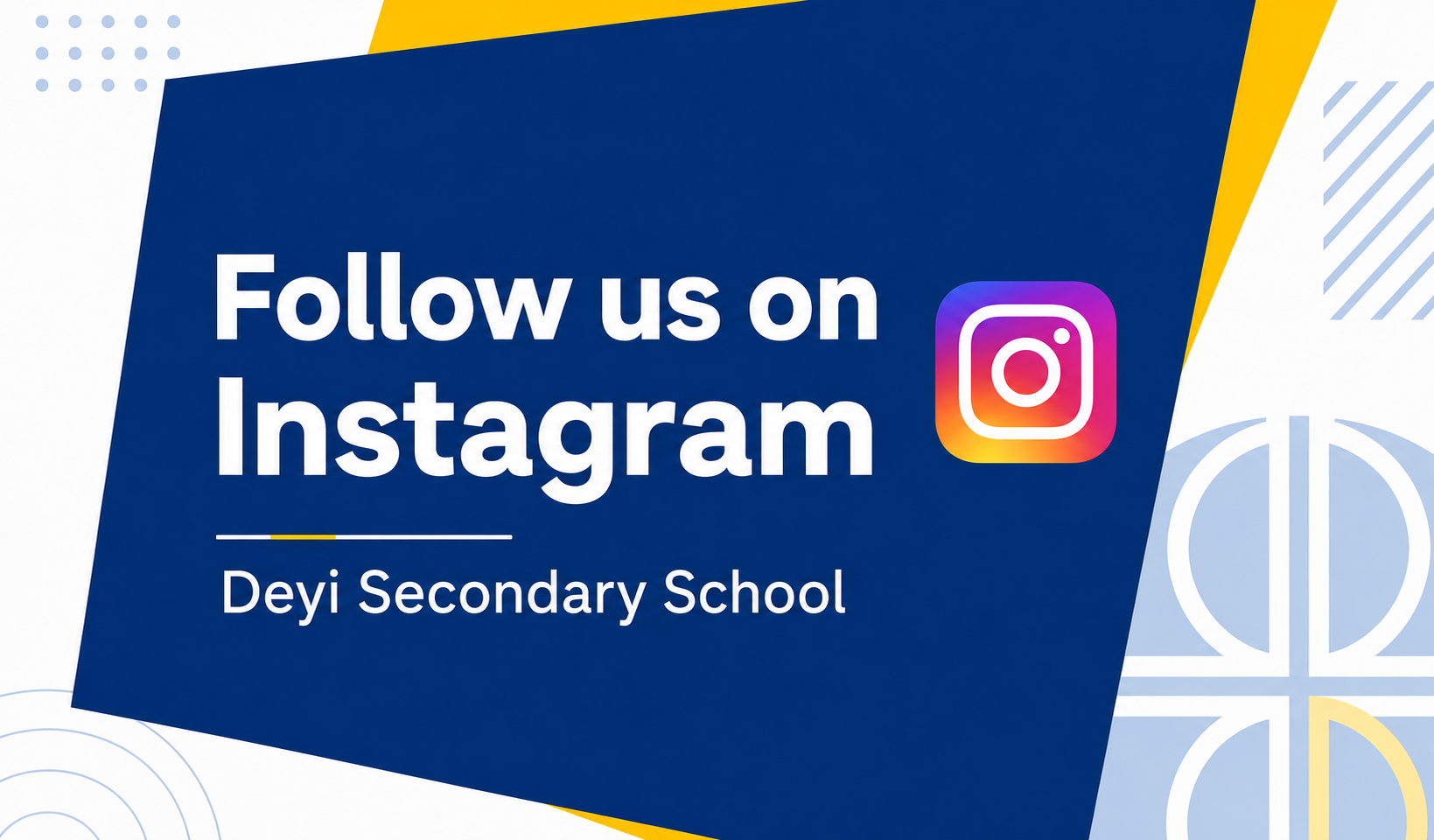 Follow us on Instagram to find out more about the school's activities via this Instagram link.   