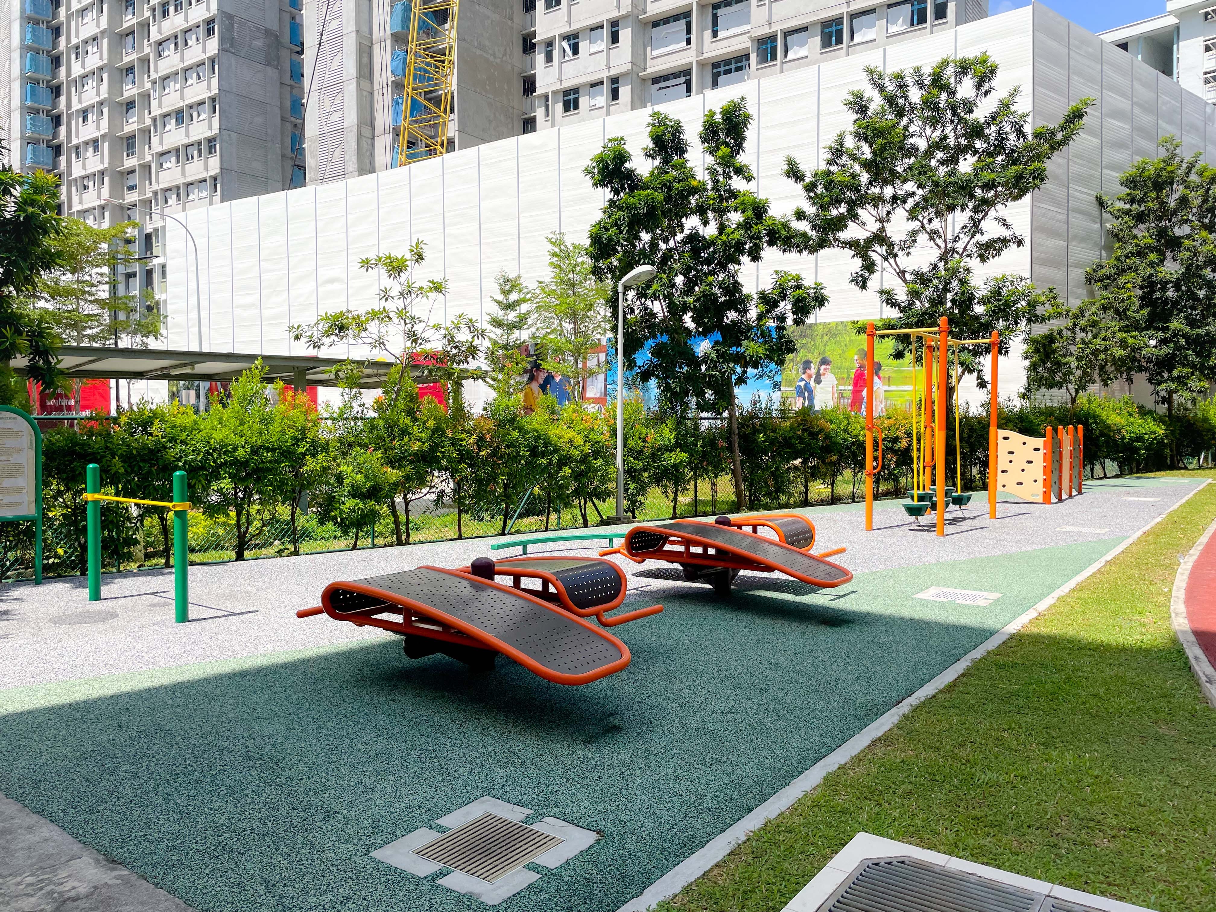 Playground area beside the running track