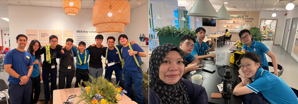 Teacher taking photos together with students 2