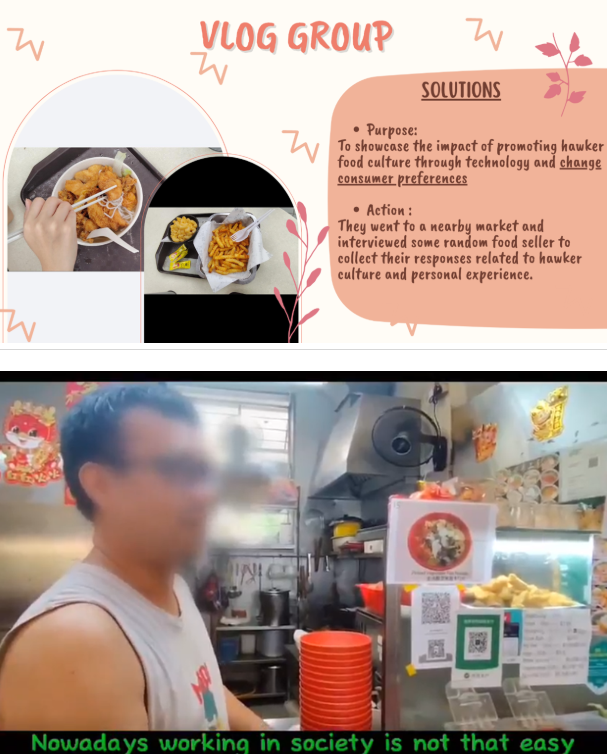 Image showing students promote hawker culture