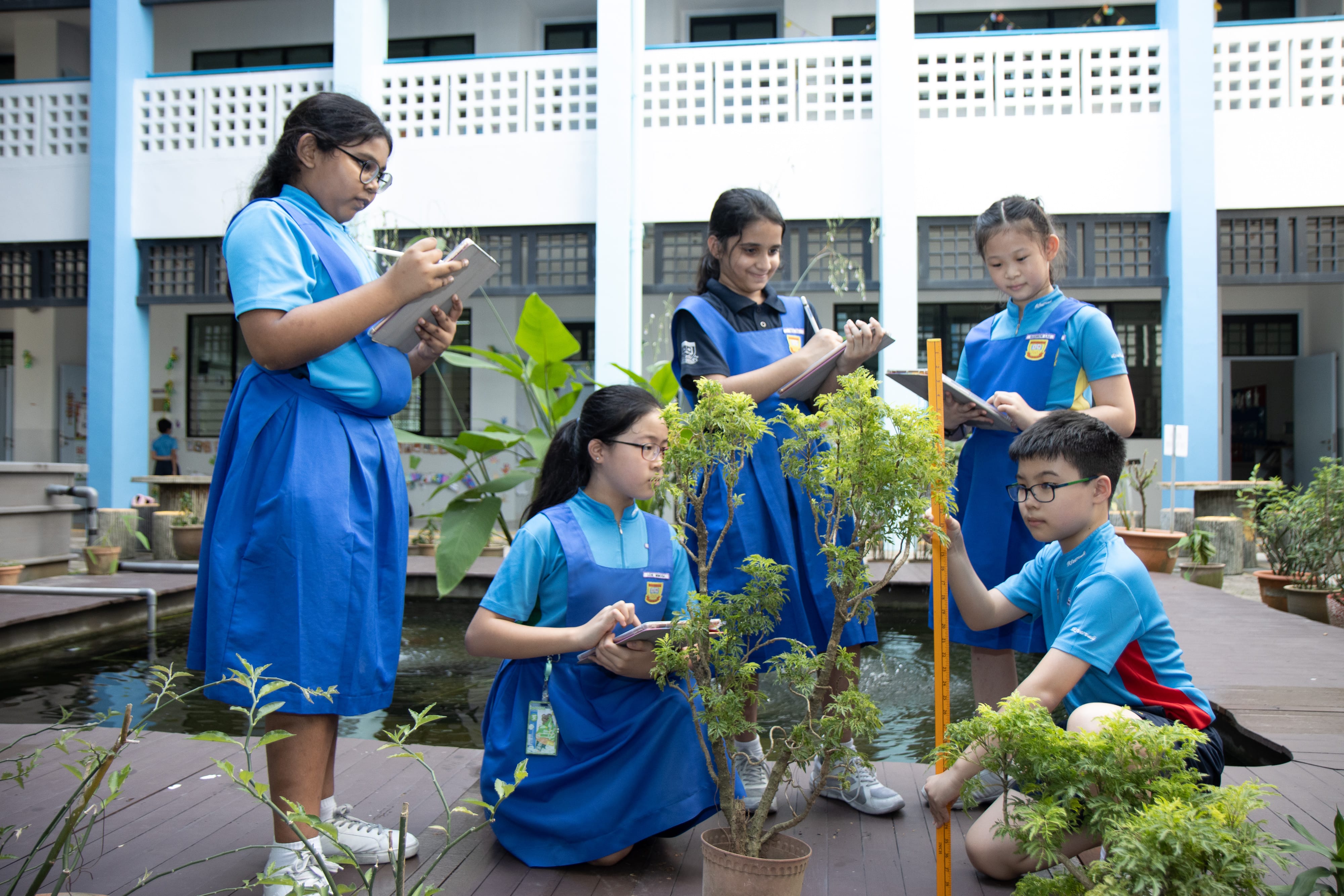 Students in action