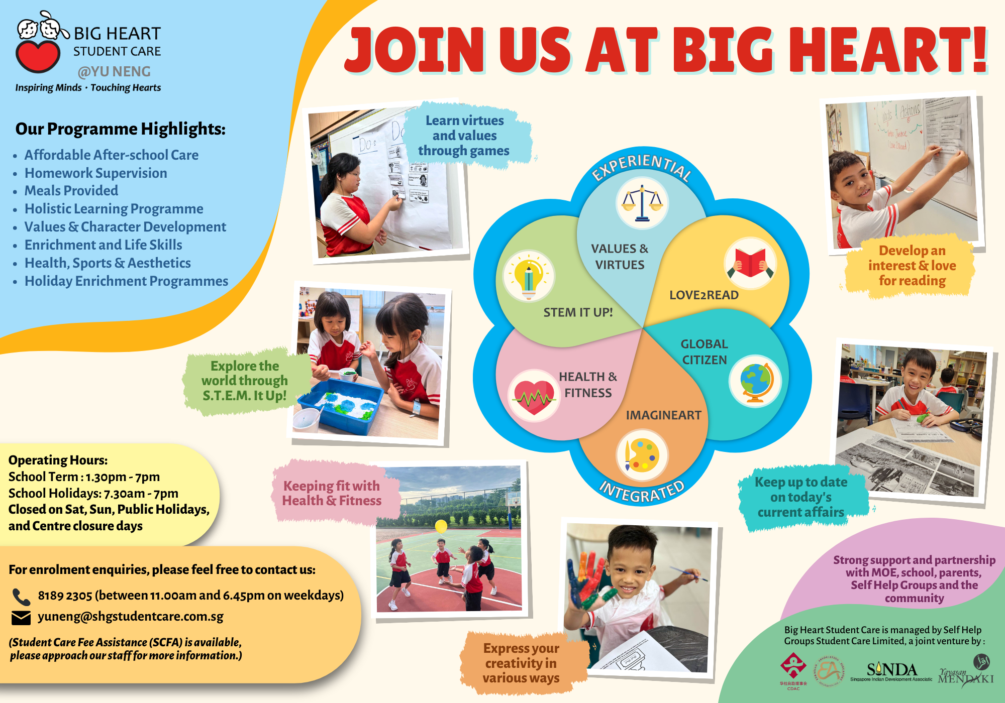 A poster to invite students to join Big Heart