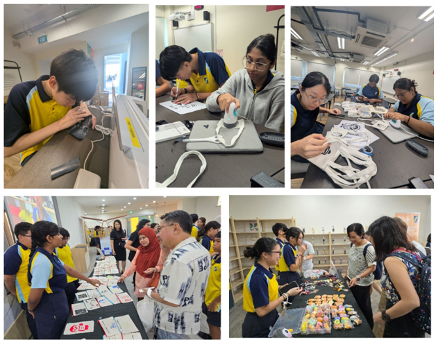 collage of students preparing and engaging visitors in Serve Up RECeption