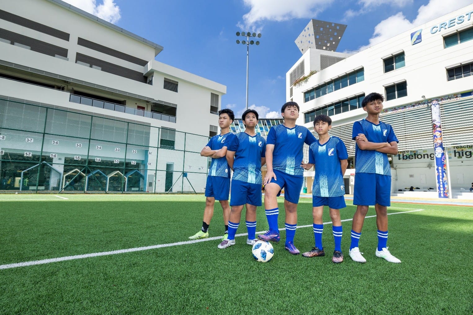 football team posing