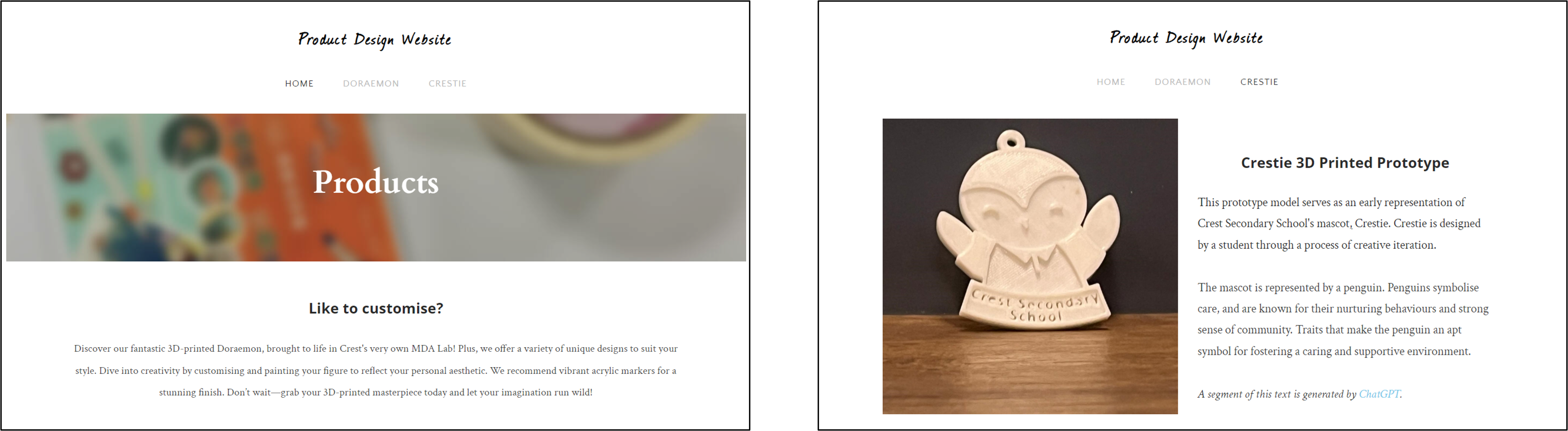 screenshots of articles on product design