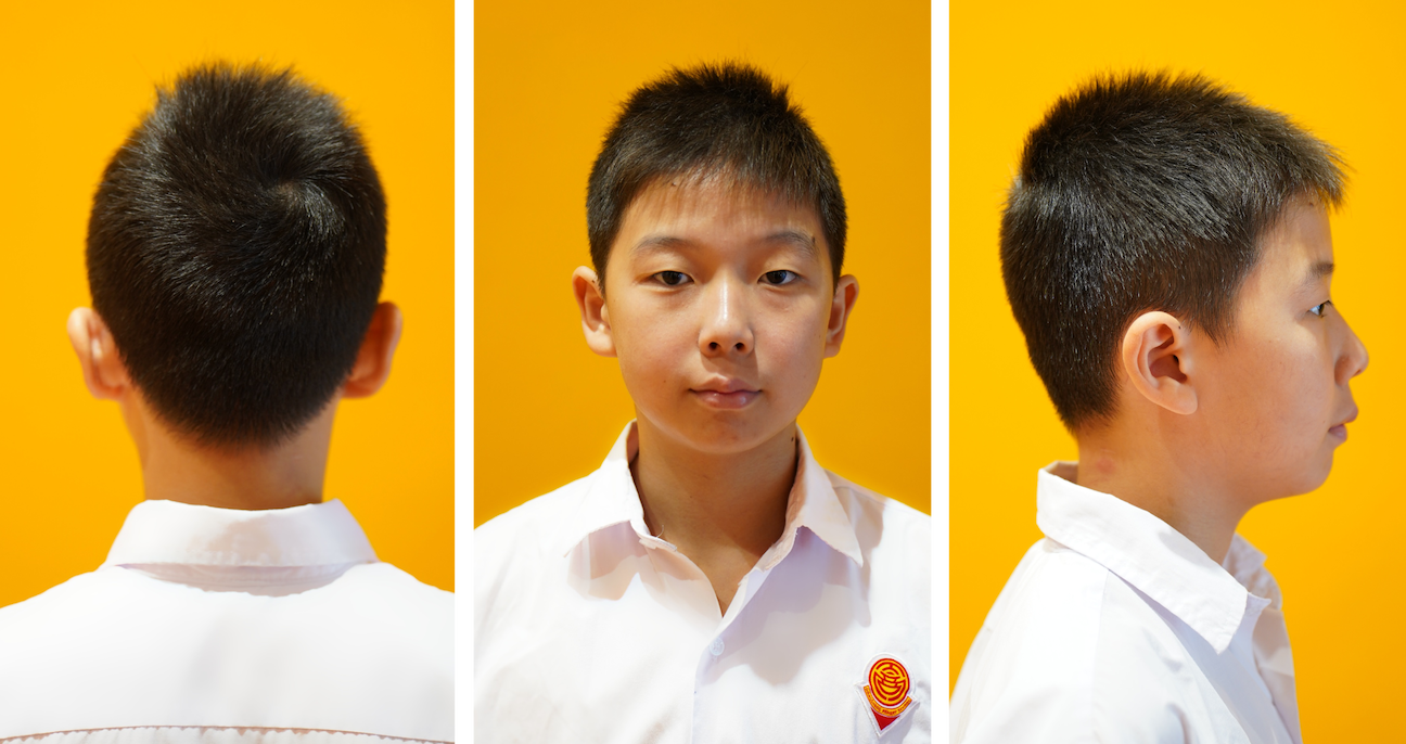 view of male student with good hairstyle