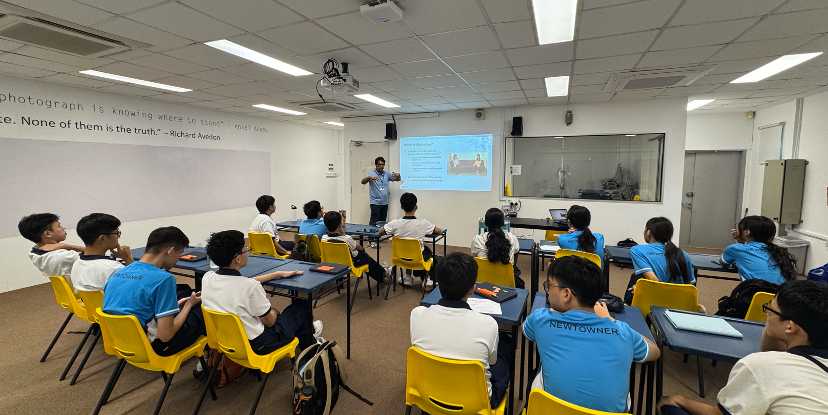 Infocomm club students upskilling during their CCA sessions.