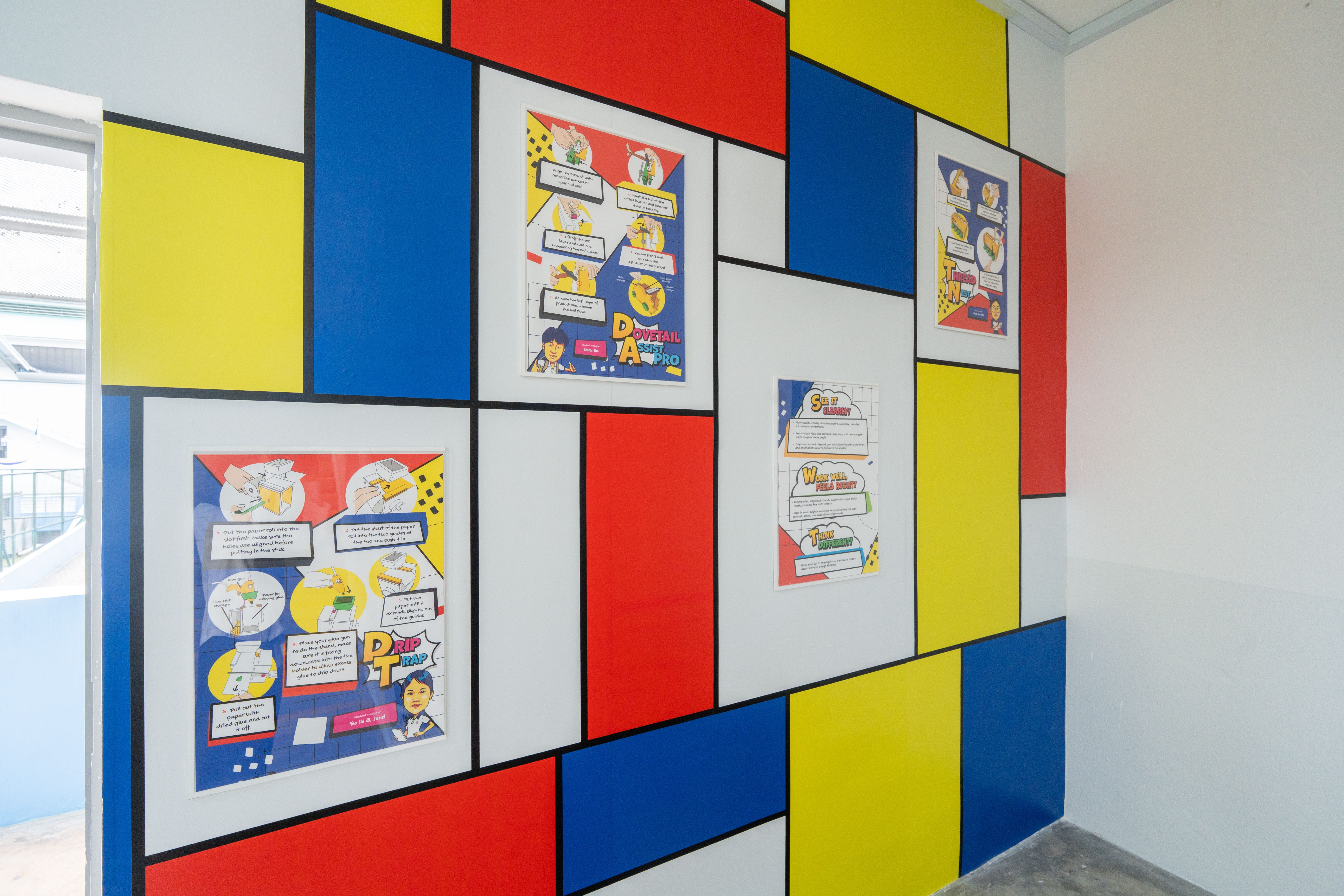 This is a picture of the D&T showcase at the D&T block.