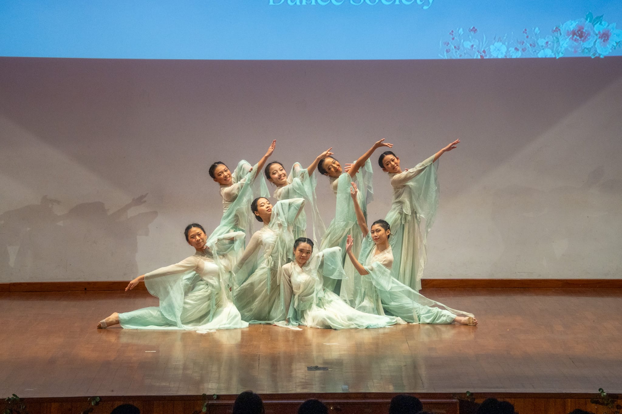The Dance Society performing on stage at the College's Cultural Centre