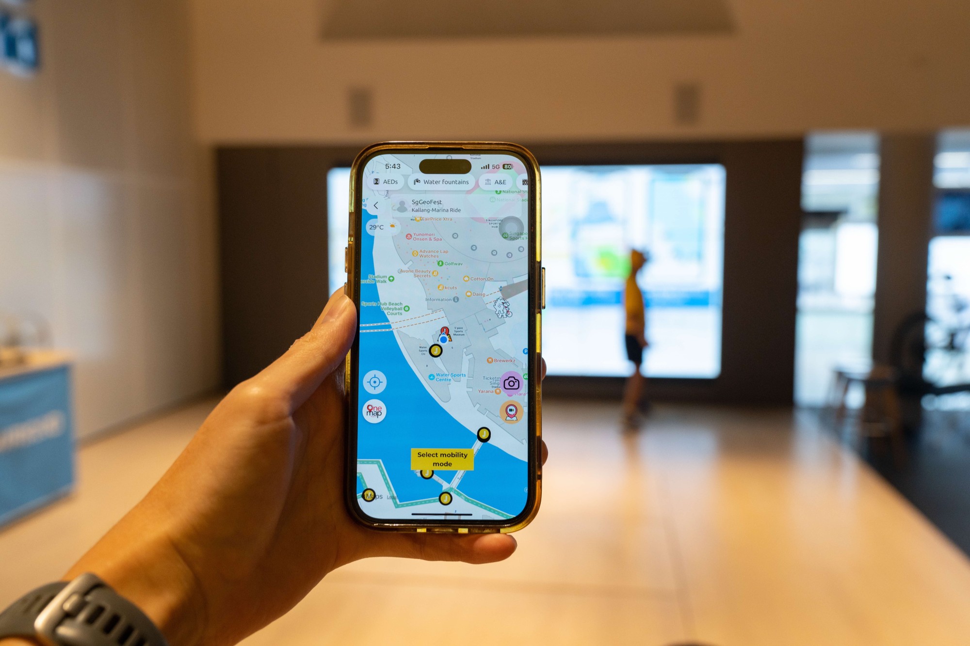 Mobile screen showing the RideENjoy app