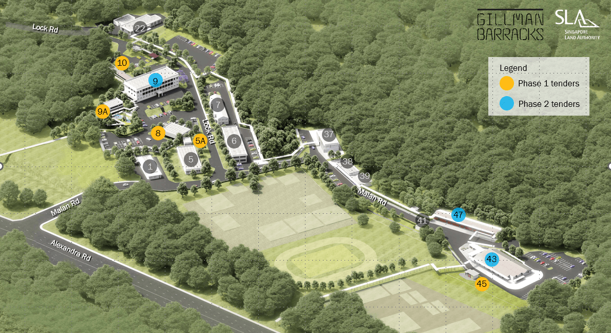 Map of Gillman Barracks