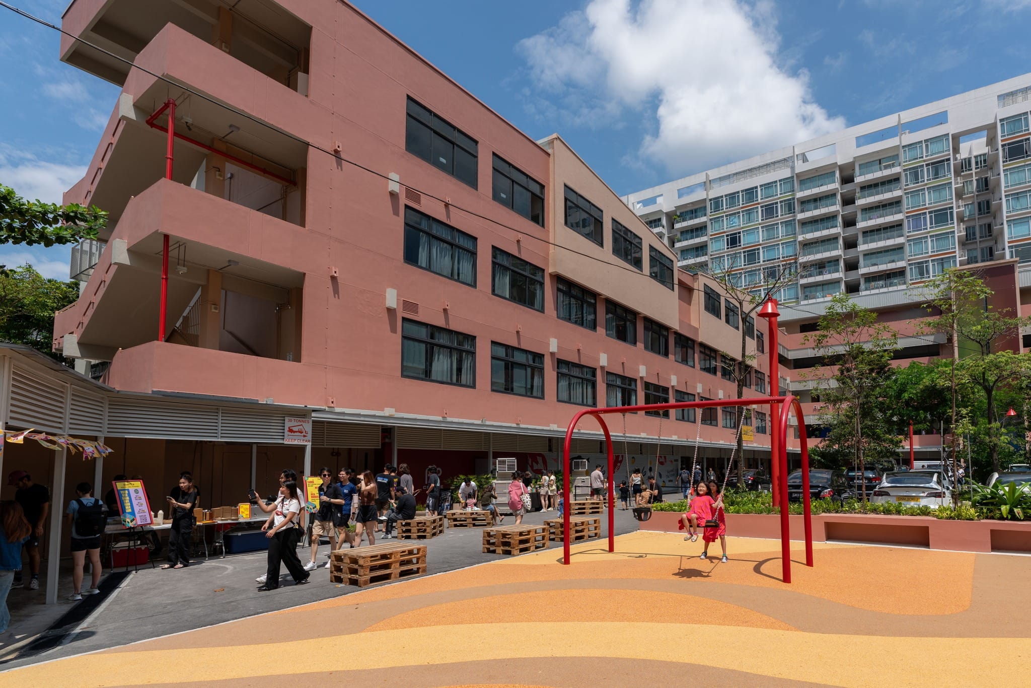 Children at the playground at New Bahru