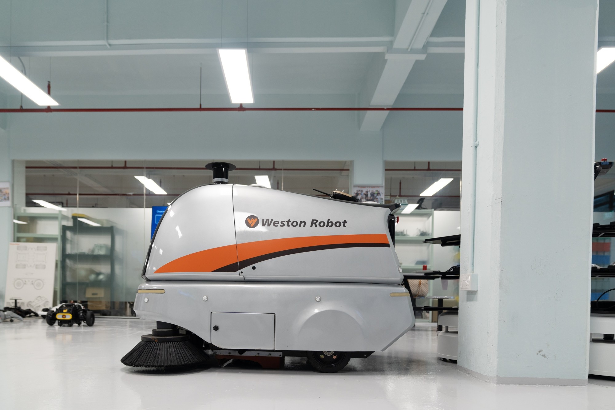 Photo of a cleaning robot