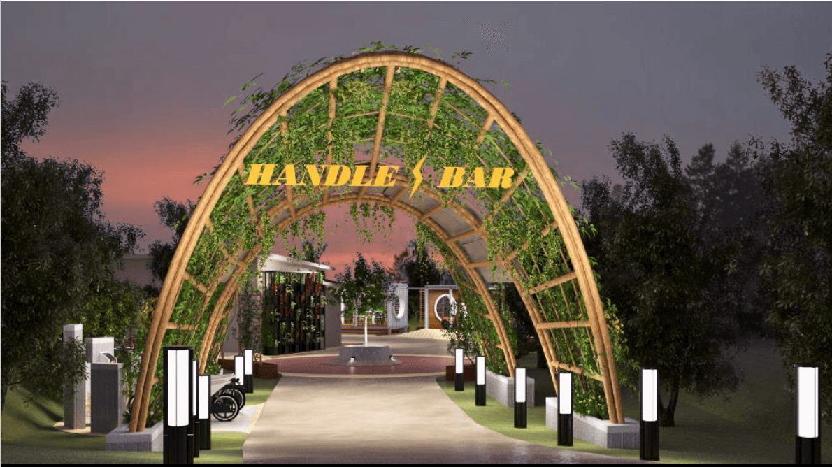 Artist Impression of eco-friendly welcome arch  (Photo credit: Handlebar)