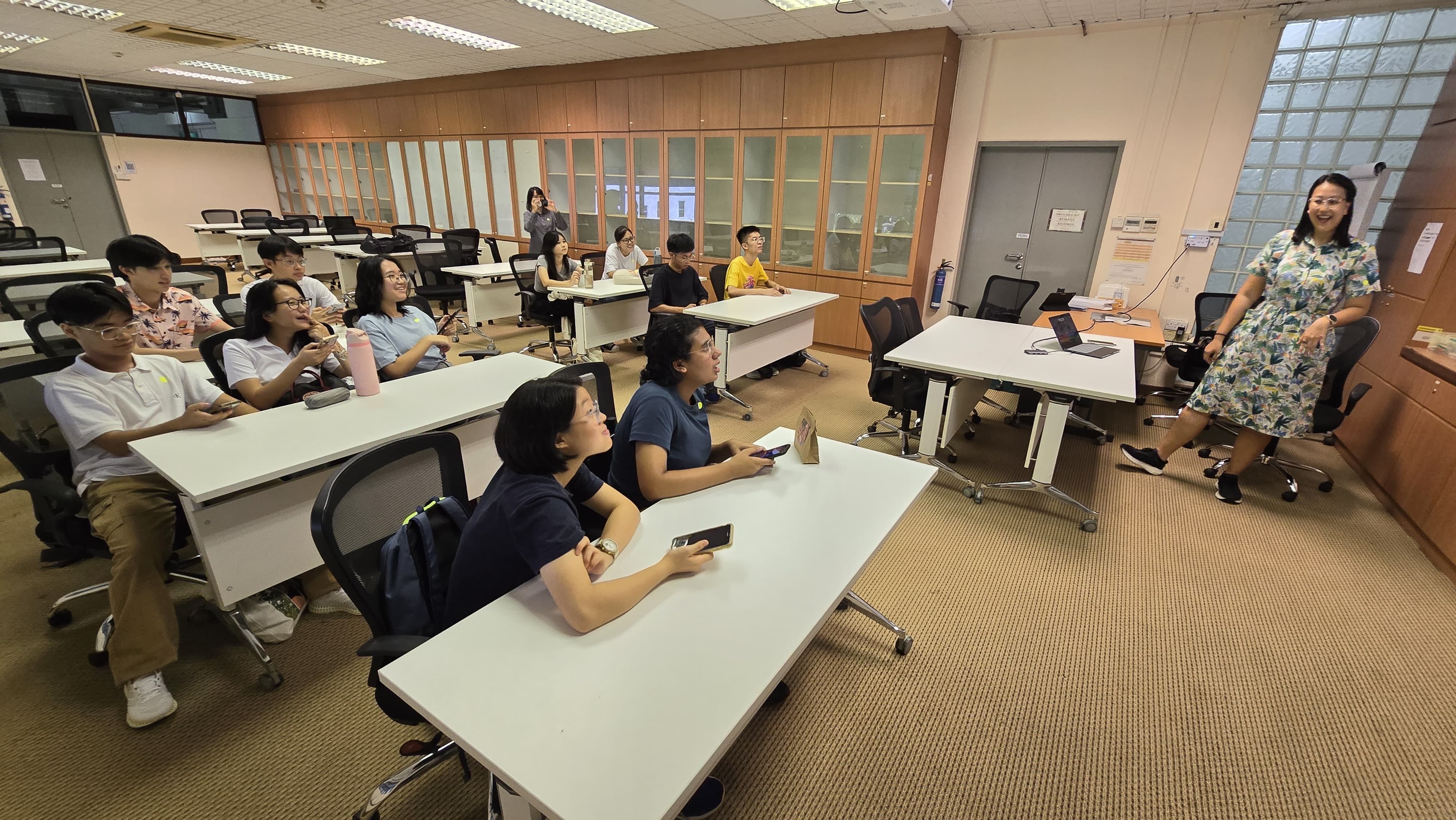 Students participating in Geospatial workshop