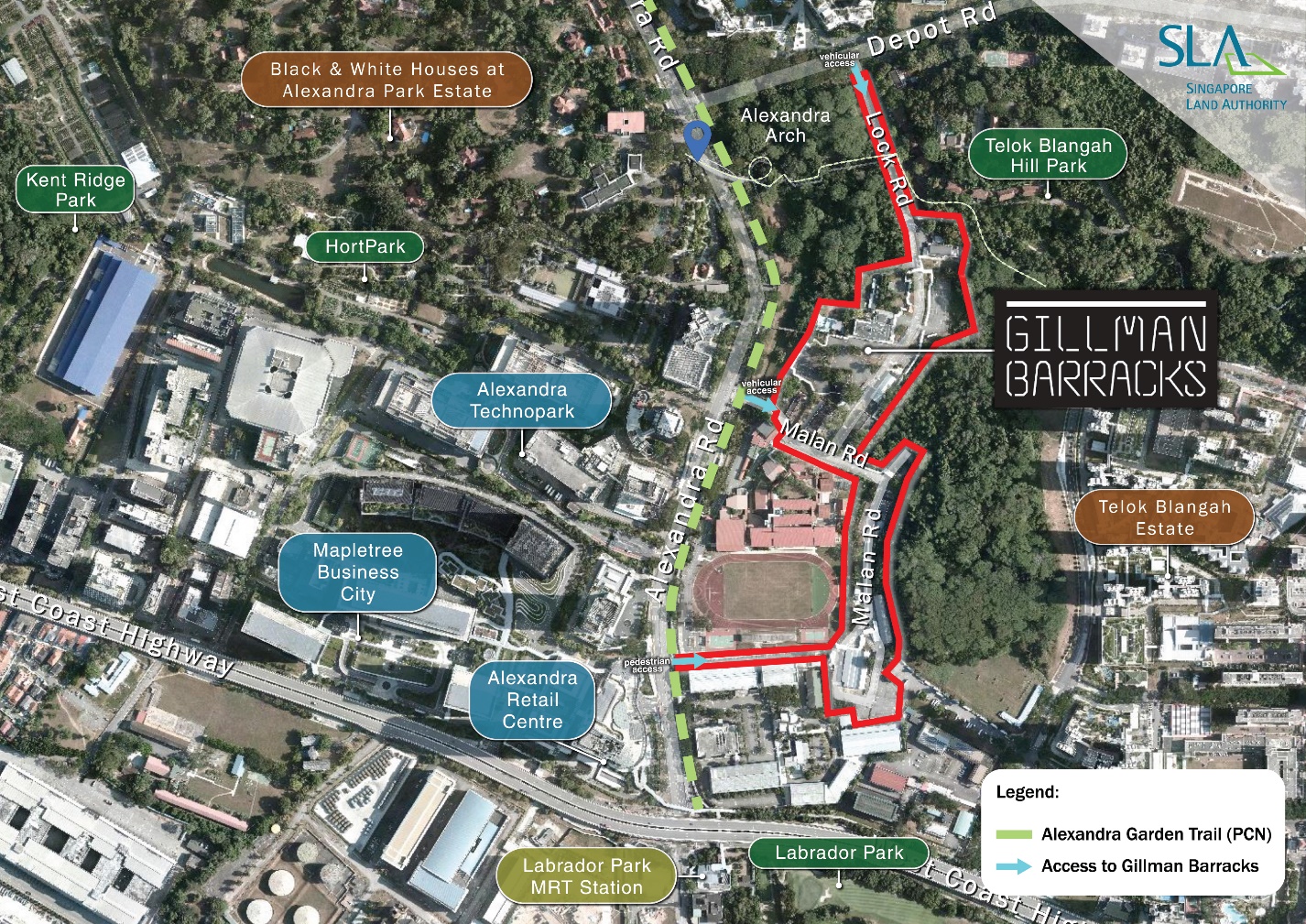 Location Map of Gillman Barracks