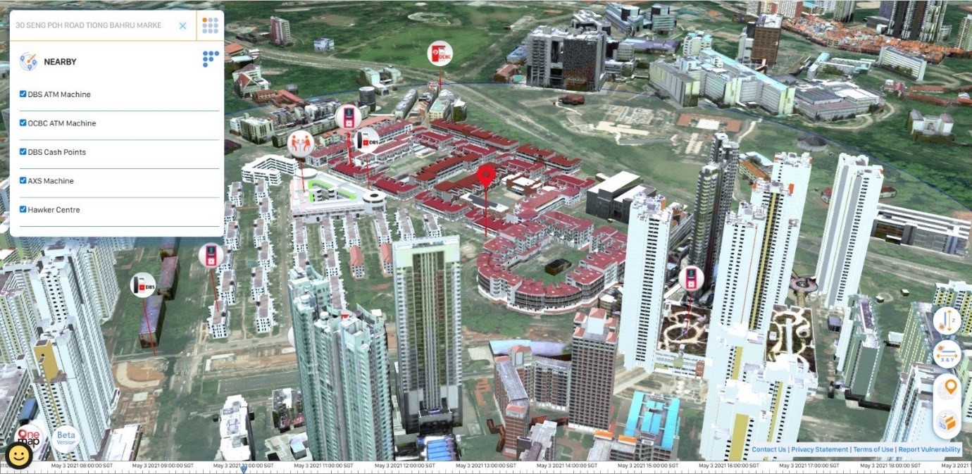 Visualisation of nearby amenities